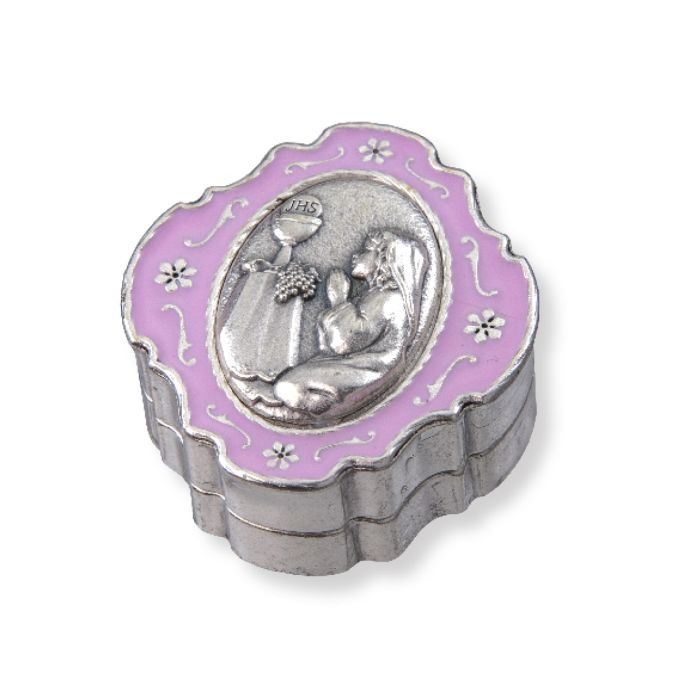 2" Communion Chalice Epoxied Metal Rosary Box