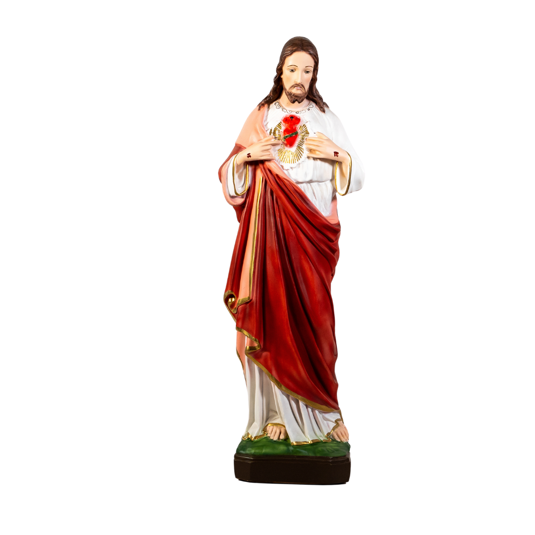 The Faith Gift Shop Sacred Heart of Jesus statue - Hand Painted in Italy - Our Tuscany Collection - / Sagrado Corazon de Jesus