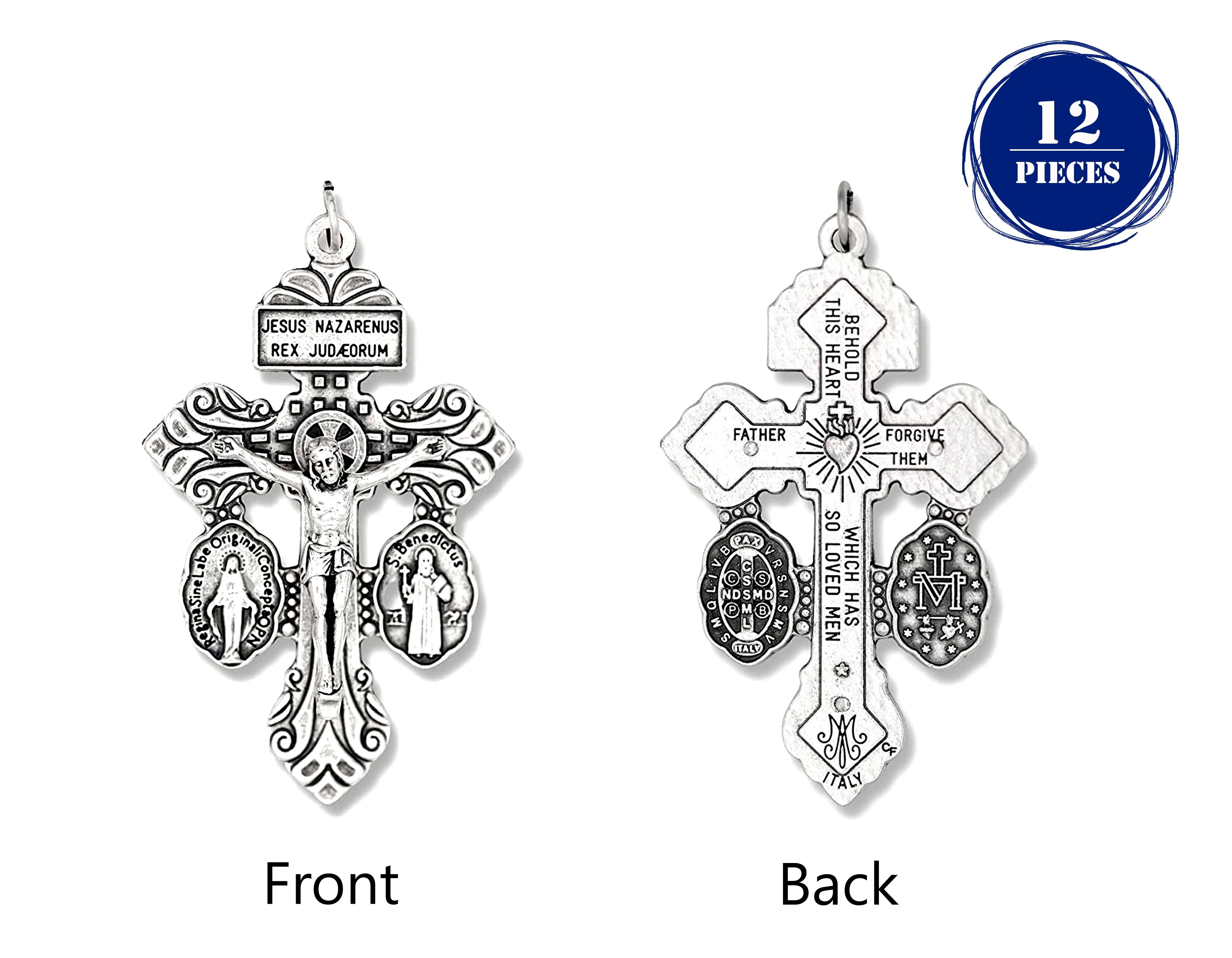 3-Way Pardon Indulgence Crucifix with St. Benedict and Miraculous Medals 2.0"