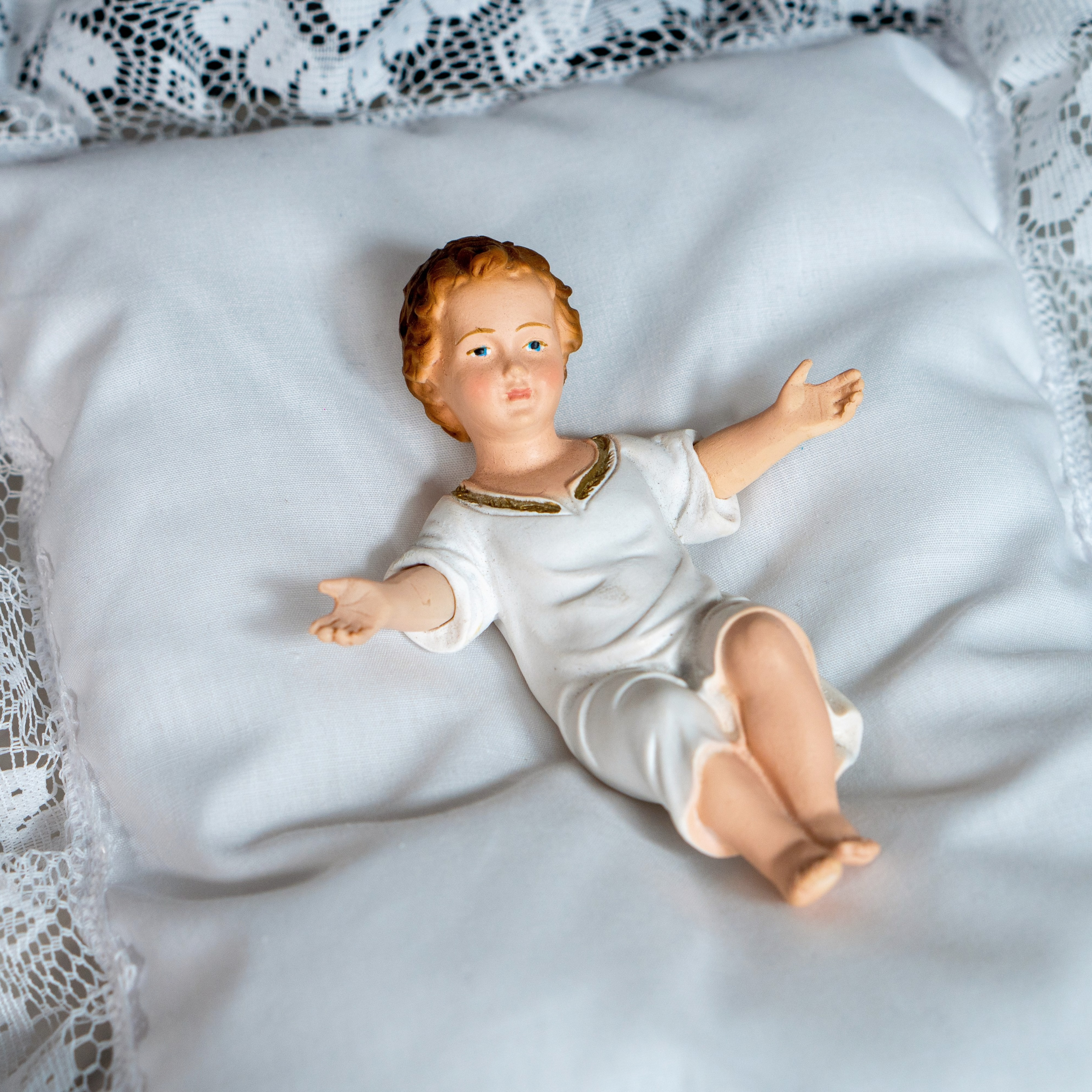 The Baby Jesus by The Faith Gift Shop Collection with Pillow - Nino Jesus -Divino Bambino
