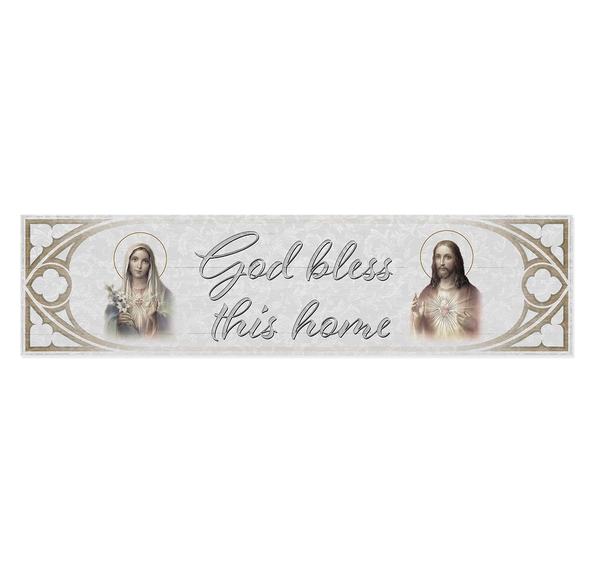23" x 6" Wooden Door Blessing Plaque