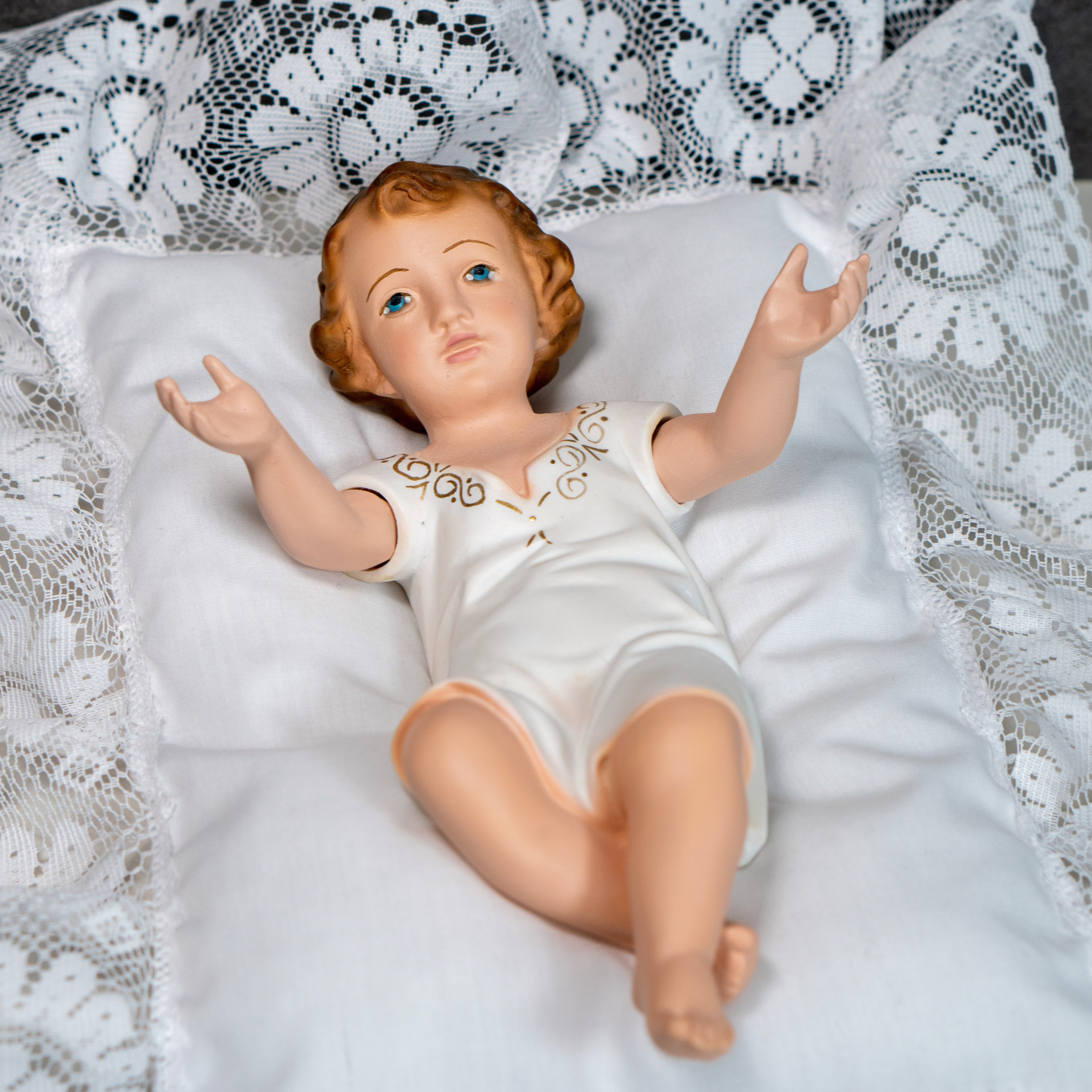 The Baby Jesus by The Faith Gift Shop Collection with Pillow - Nino Jesus -Divino Bambino