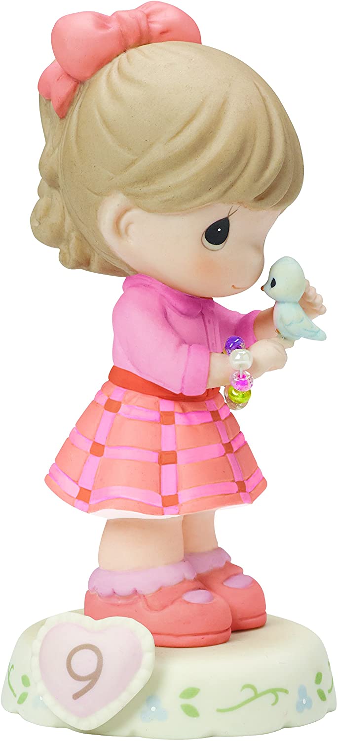 Precious Moments, Growing In Grace, Age 9, Bisque Porcelain Figurine,