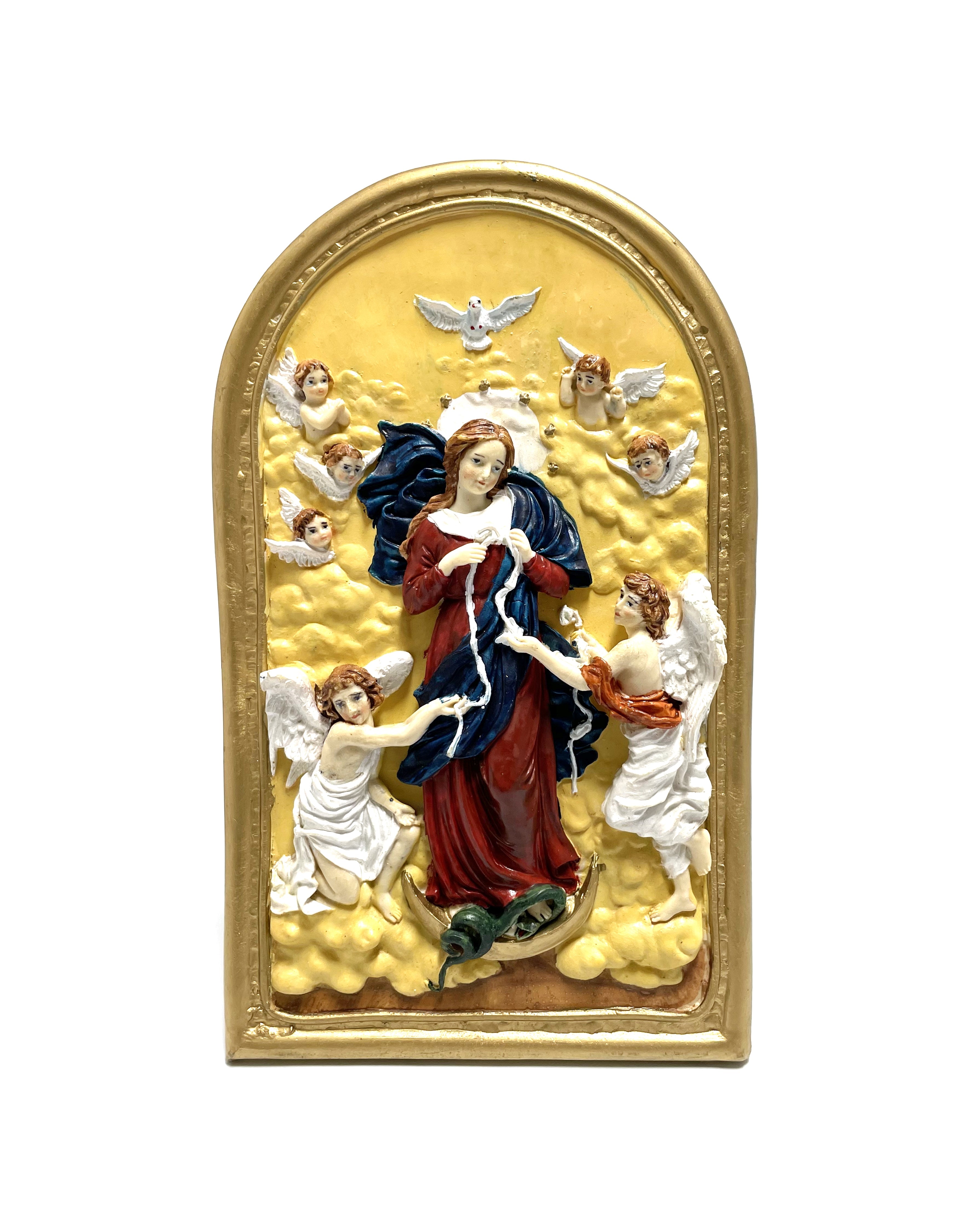 Relief plaque with statue Religious Untie Knots 11" height