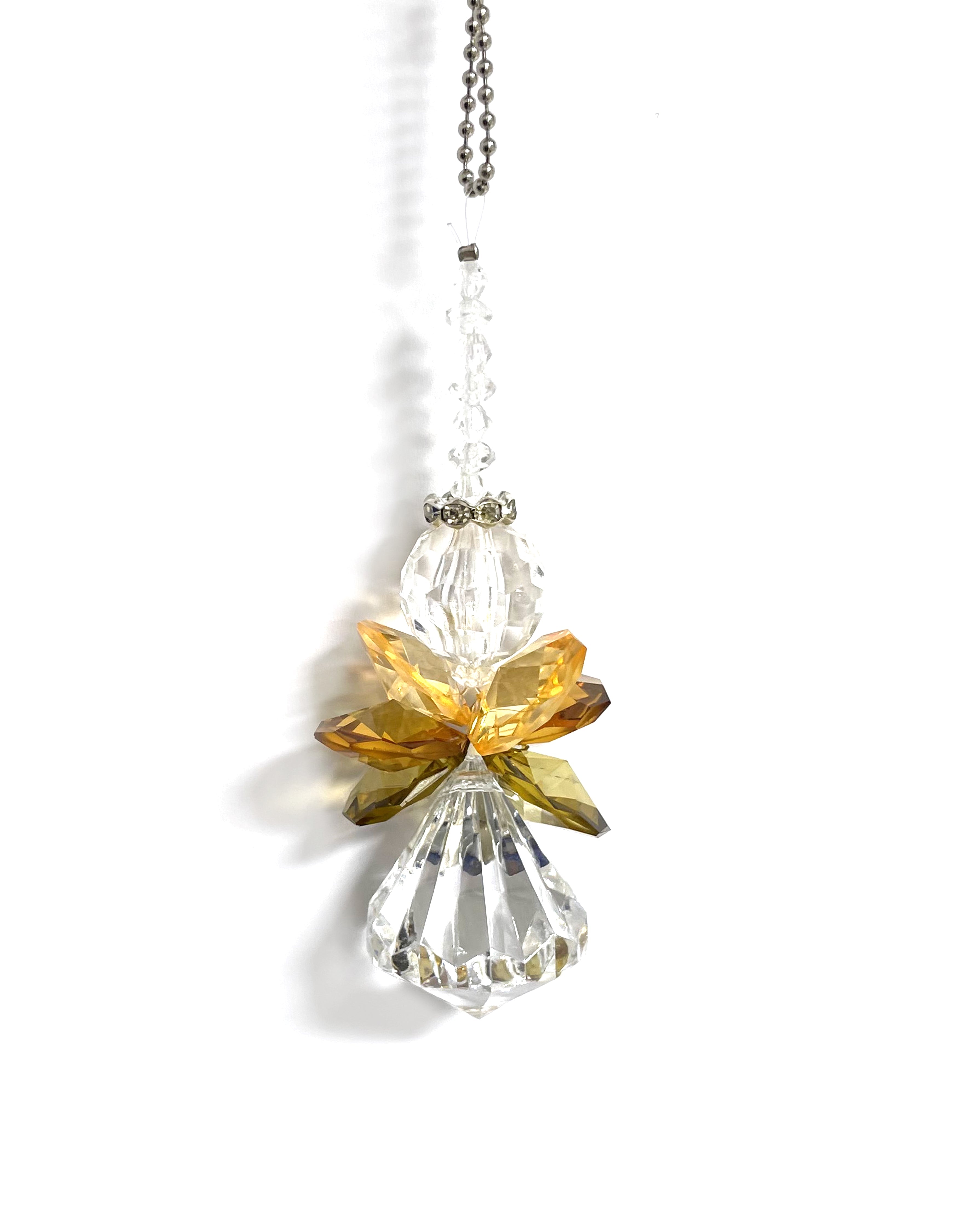 Hanging crystal angel, this is a special accessory to accompany you in your car made in a variety of colors