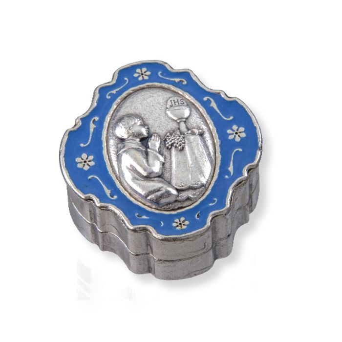 2" Communion Chalice Epoxied Metal Rosary Box