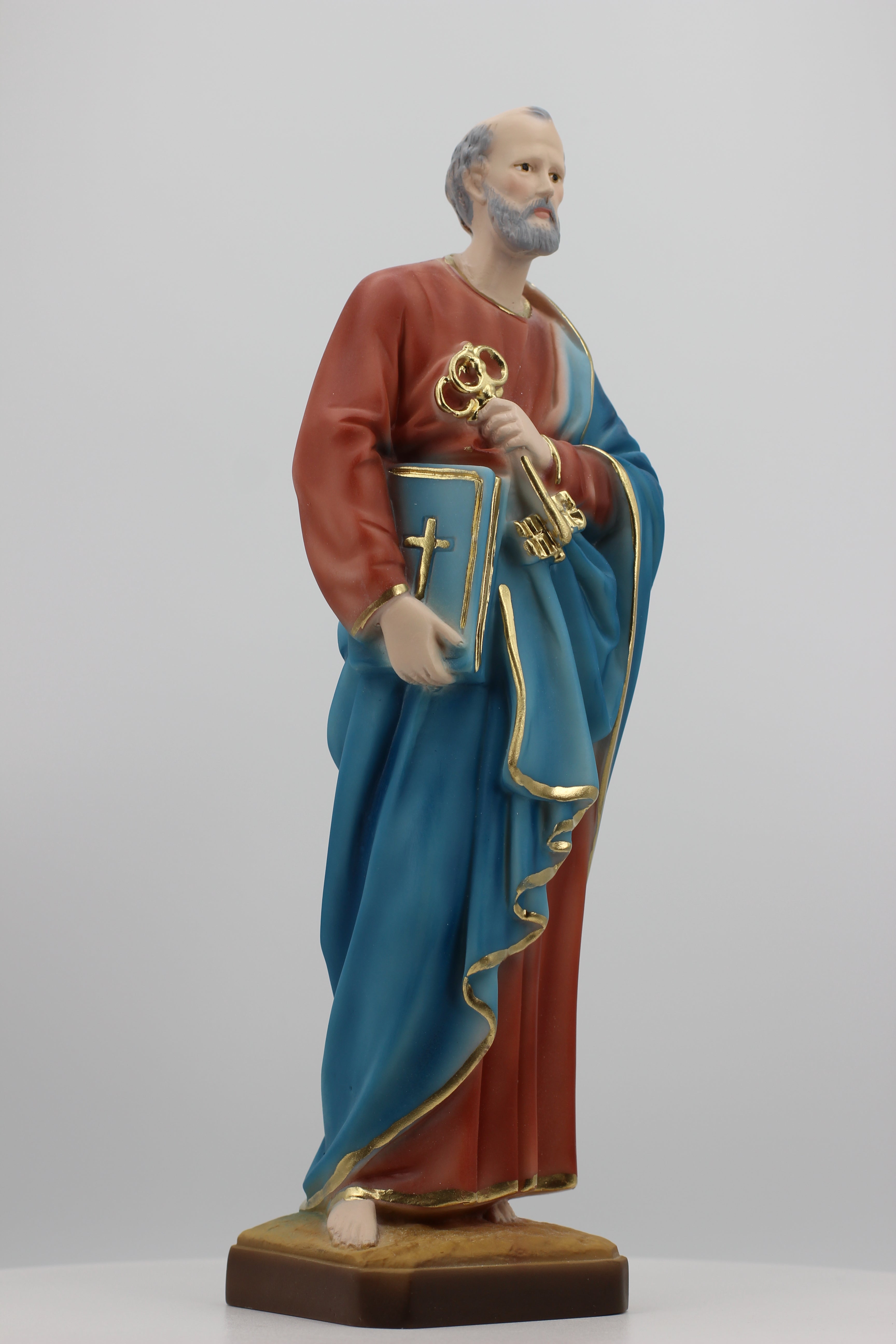 The Faith Gift Shop Saint Peter statue - Hand Painted in Italy - Our Tuscany Collection -Estatua de San Pedro