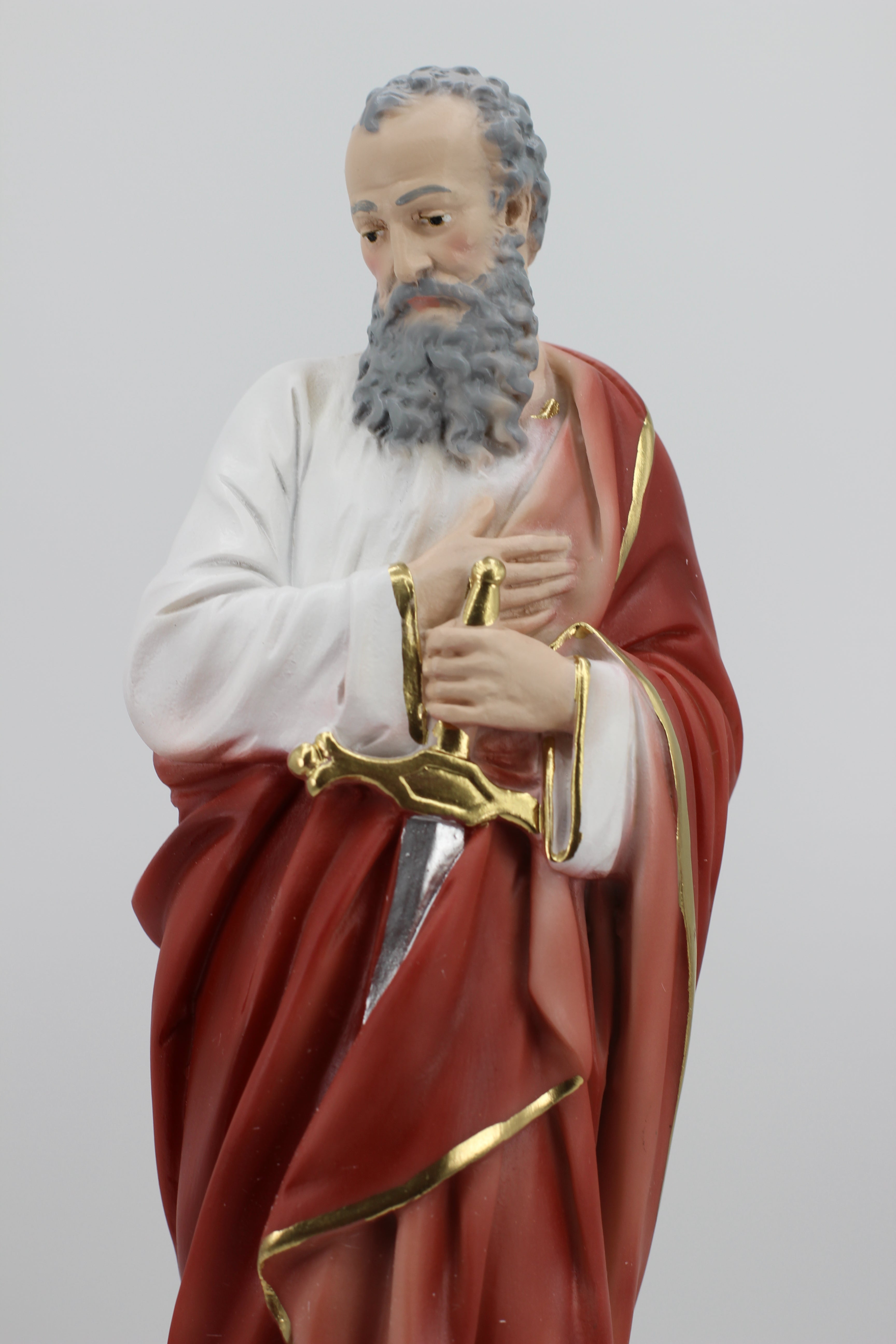 The Faith Gift Shop Saint Paul statue - Hand Painted in Italy - Our Tuscany Collection -Estatua de San Pablo