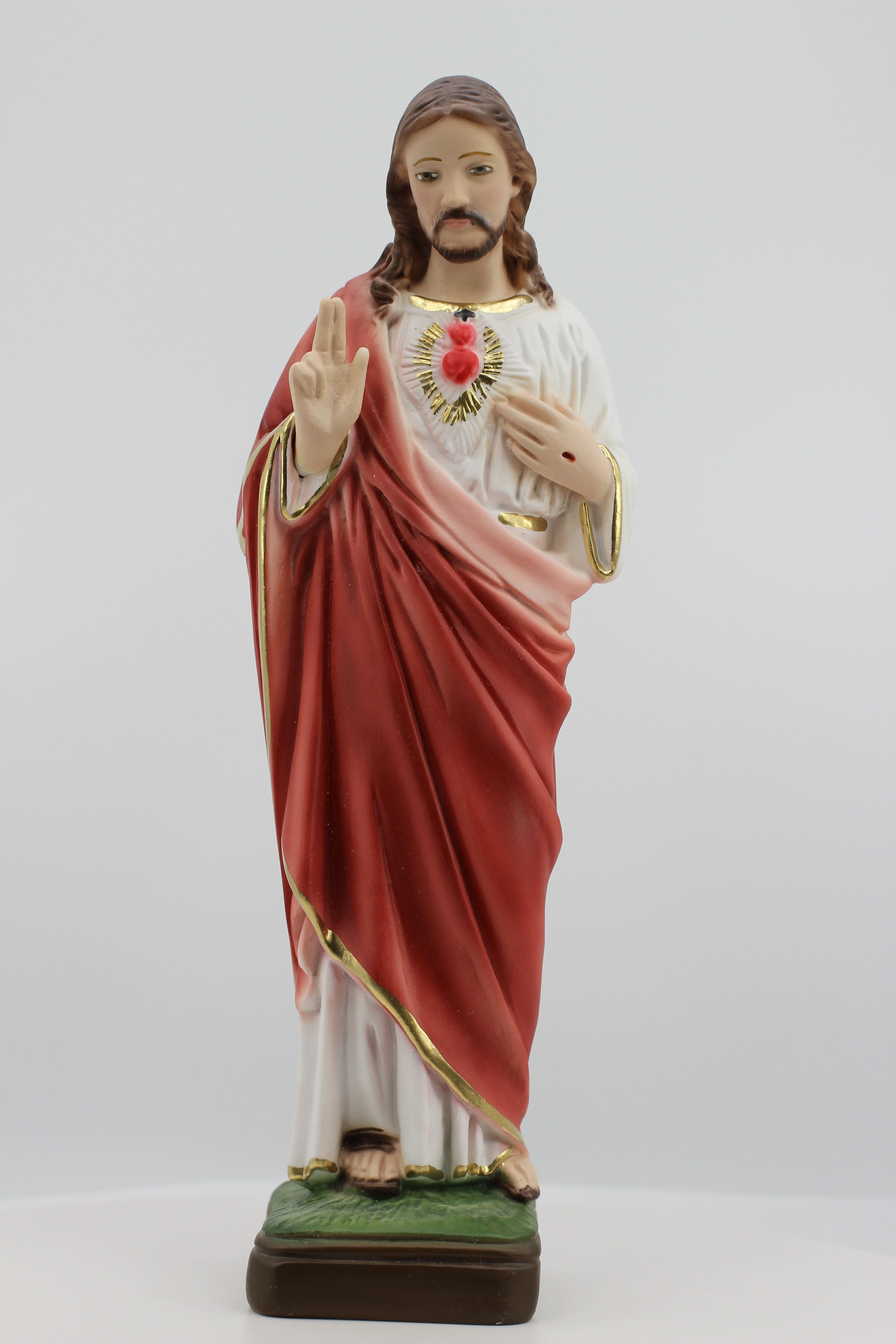 The Faith Gift Shop Sacred Heart of Jesus Blessing statue- Hand Painted in Italy - Our Tuscany Collection - Sagrado Corazón de Jesús Bendiciendo