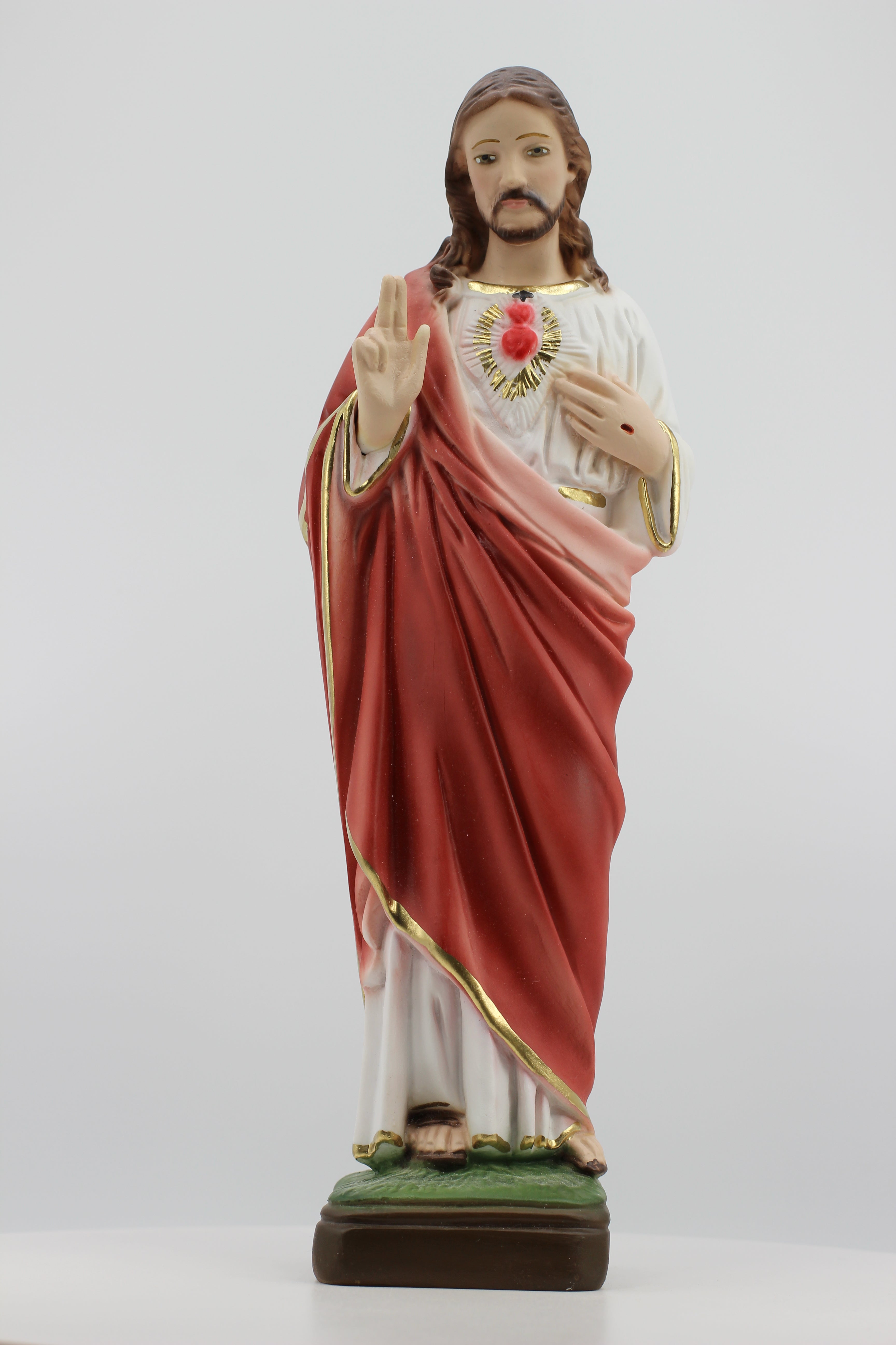The Faith Gift Shop Sacred Heart of Jesus Blessing statue- Hand Painted in Italy - Our Tuscany Collection - Sagrado Corazón de Jesús Bendiciendo