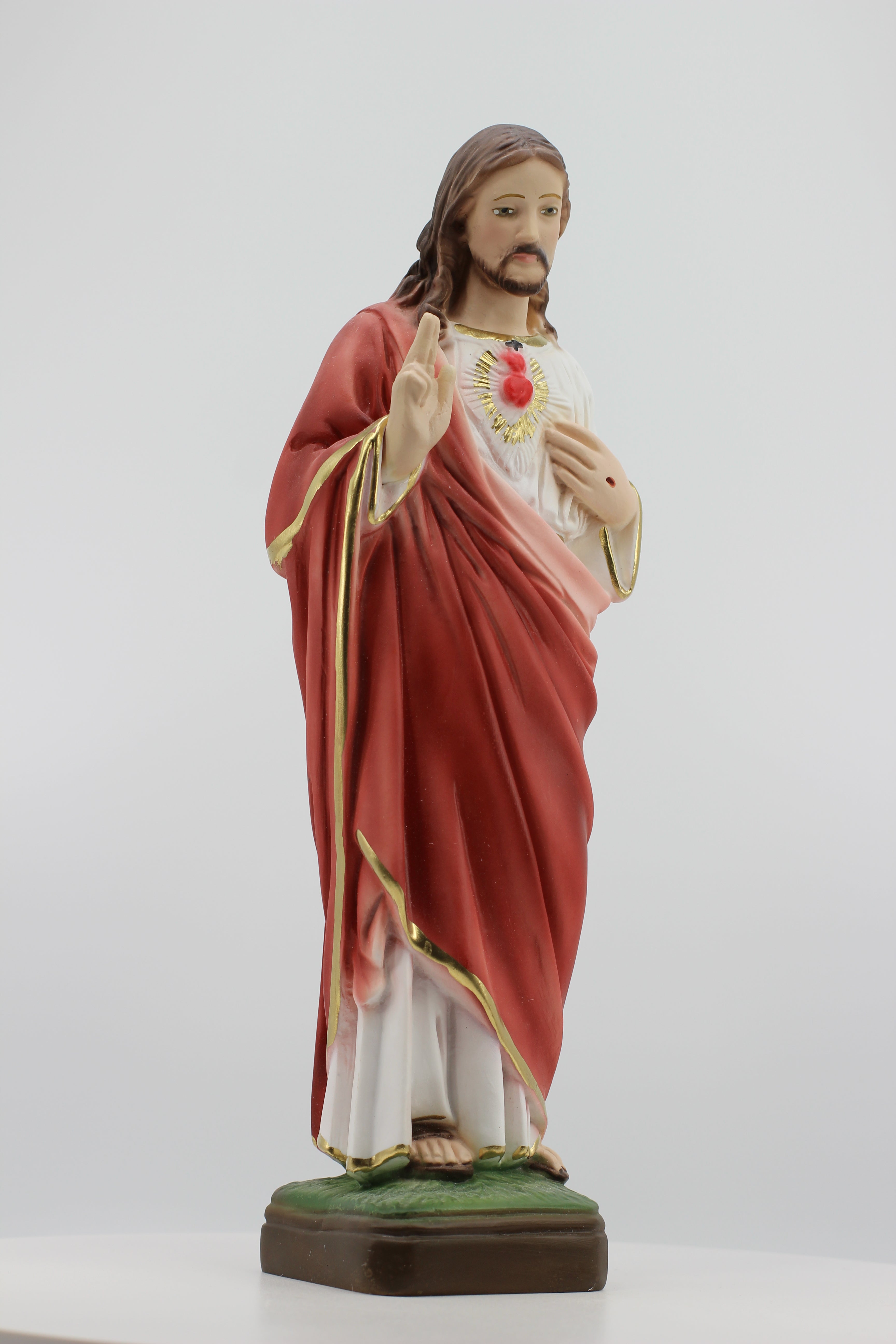 The Faith Gift Shop Sacred Heart of Jesus Blessing statue- Hand Painted in Italy - Our Tuscany Collection - Sagrado Corazón de Jesús Bendiciendo