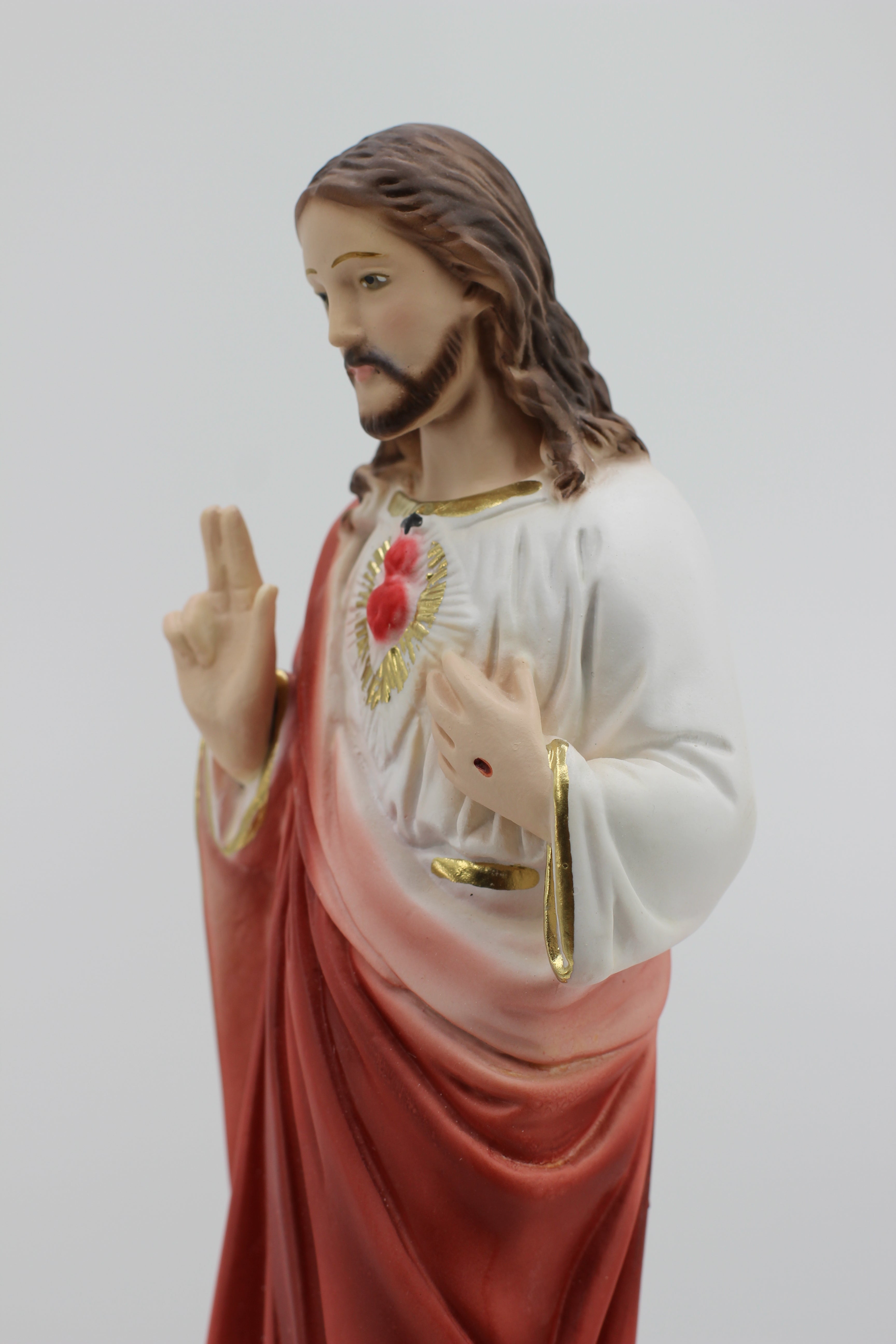 The Faith Gift Shop Sacred Heart of Jesus Blessing statue- Hand Painted in Italy - Our Tuscany Collection - Sagrado Corazón de Jesús Bendiciendo