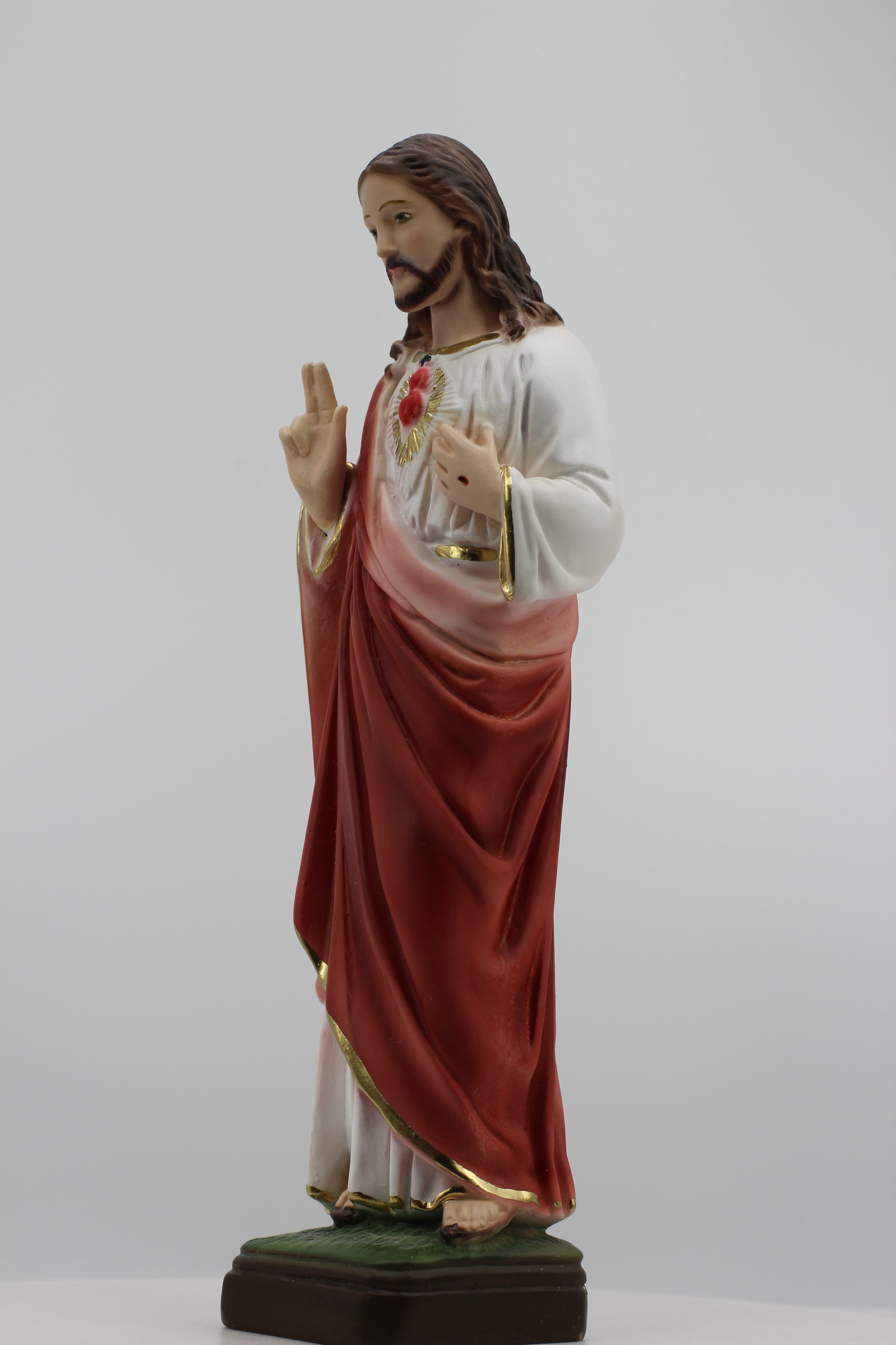 The Faith Gift Shop Sacred Heart of Jesus Blessing statue- Hand Painted in Italy - Our Tuscany Collection - Sagrado Corazón de Jesús Bendiciendo