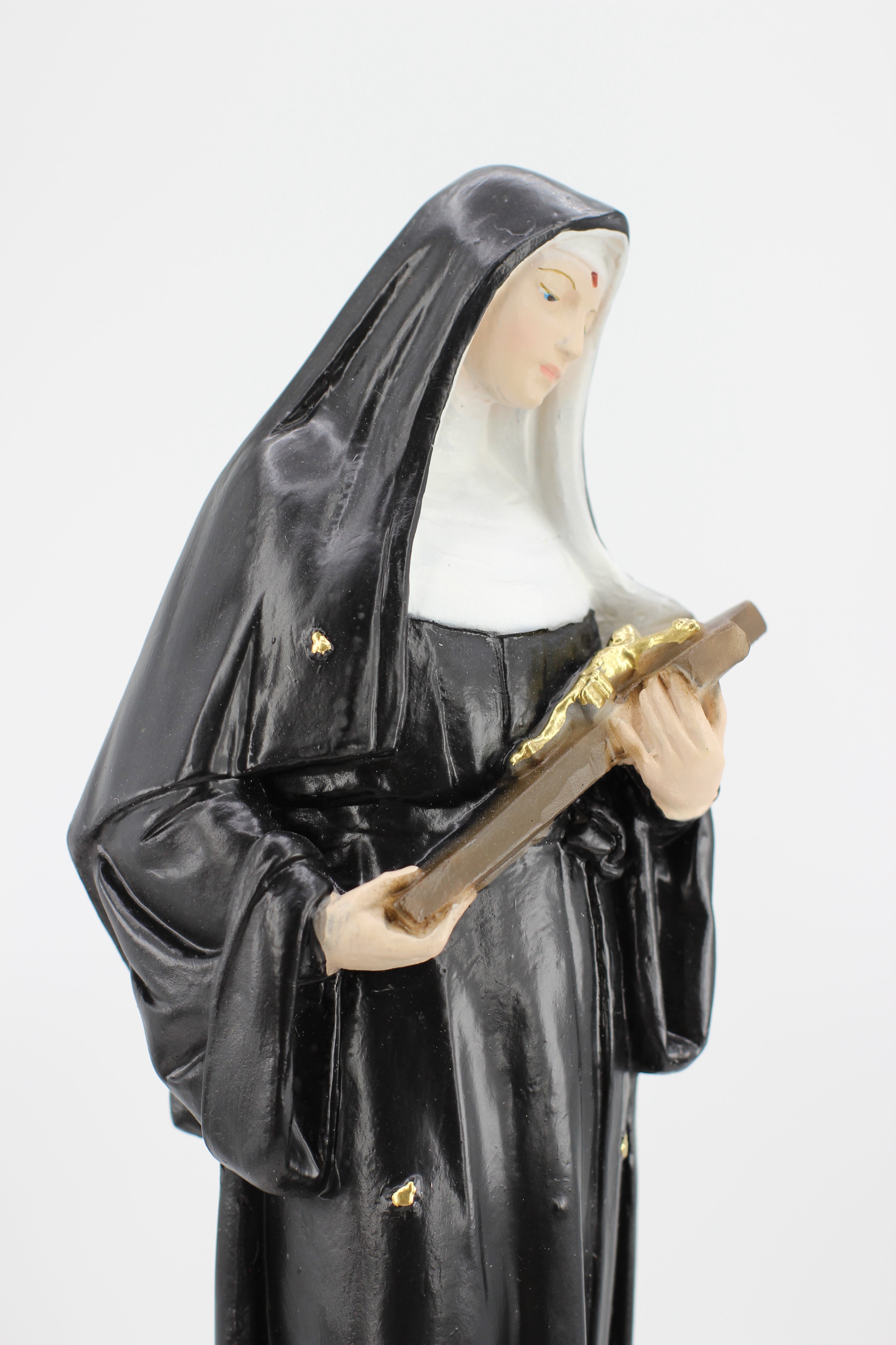 The Faith Gift Shop Saint Rita of Cascia statue - Hand Painted in Italy - Our Tuscany Collection -Estatua de Santa Rita