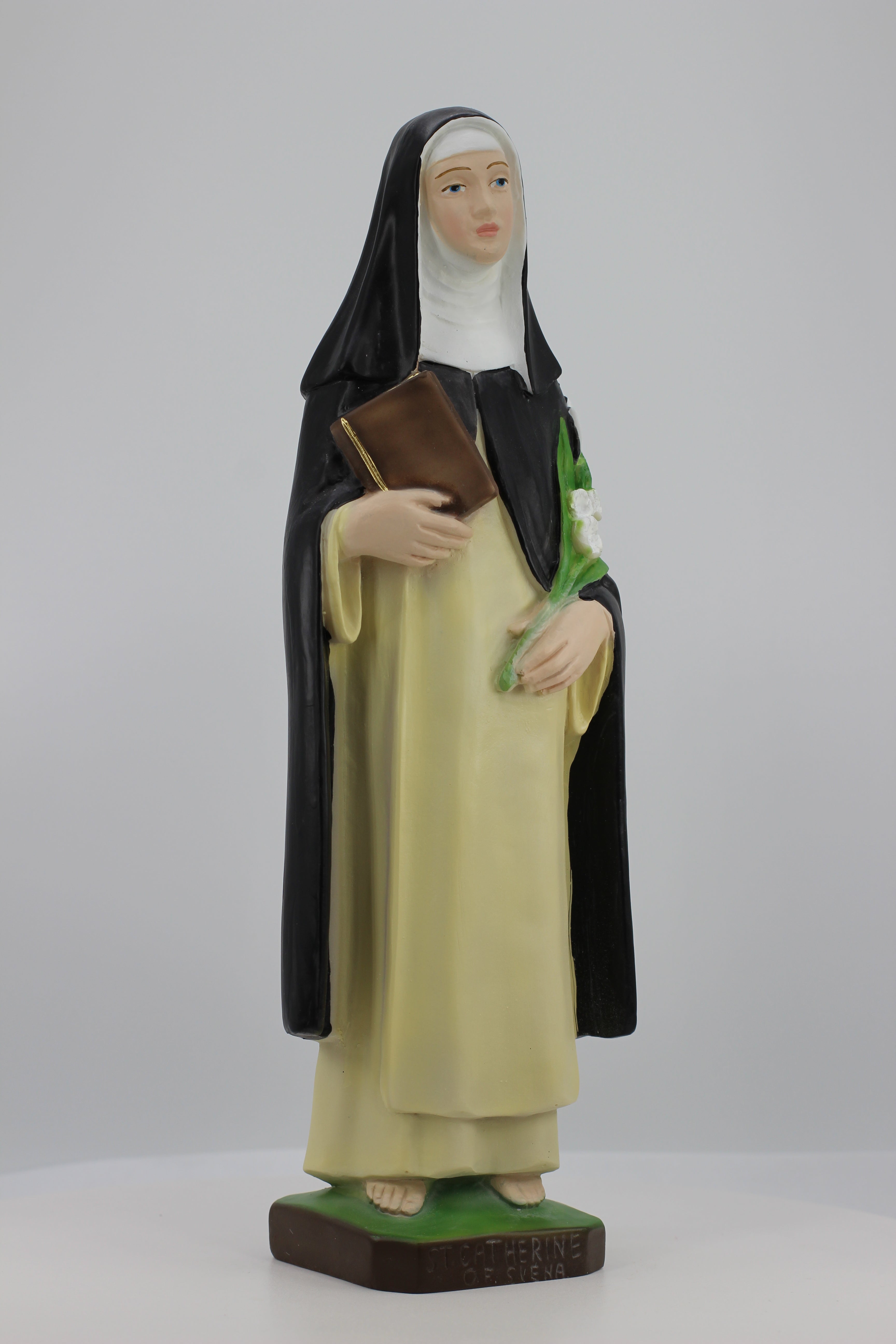 The Faith Gift Shop Saint Catherine of Siena statue - Hand Painted in Italy - Our Tuscany Collection - Estatua de Santa Catarina de Siena