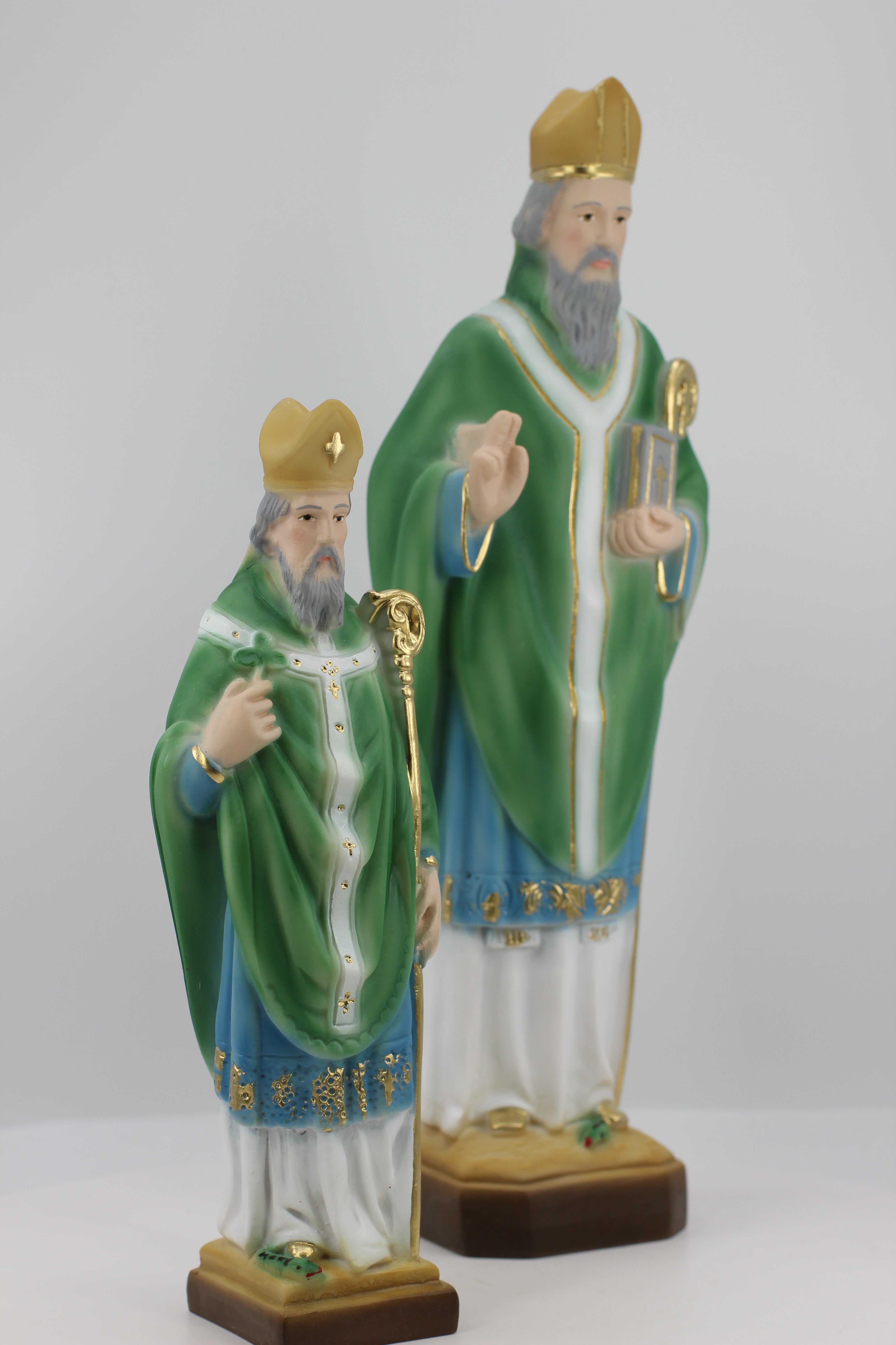 The Faith Gift Shop Saint Patrick statue - Hand Painted in Italy - Our Tuscany Collection -Estatua de San Patricio