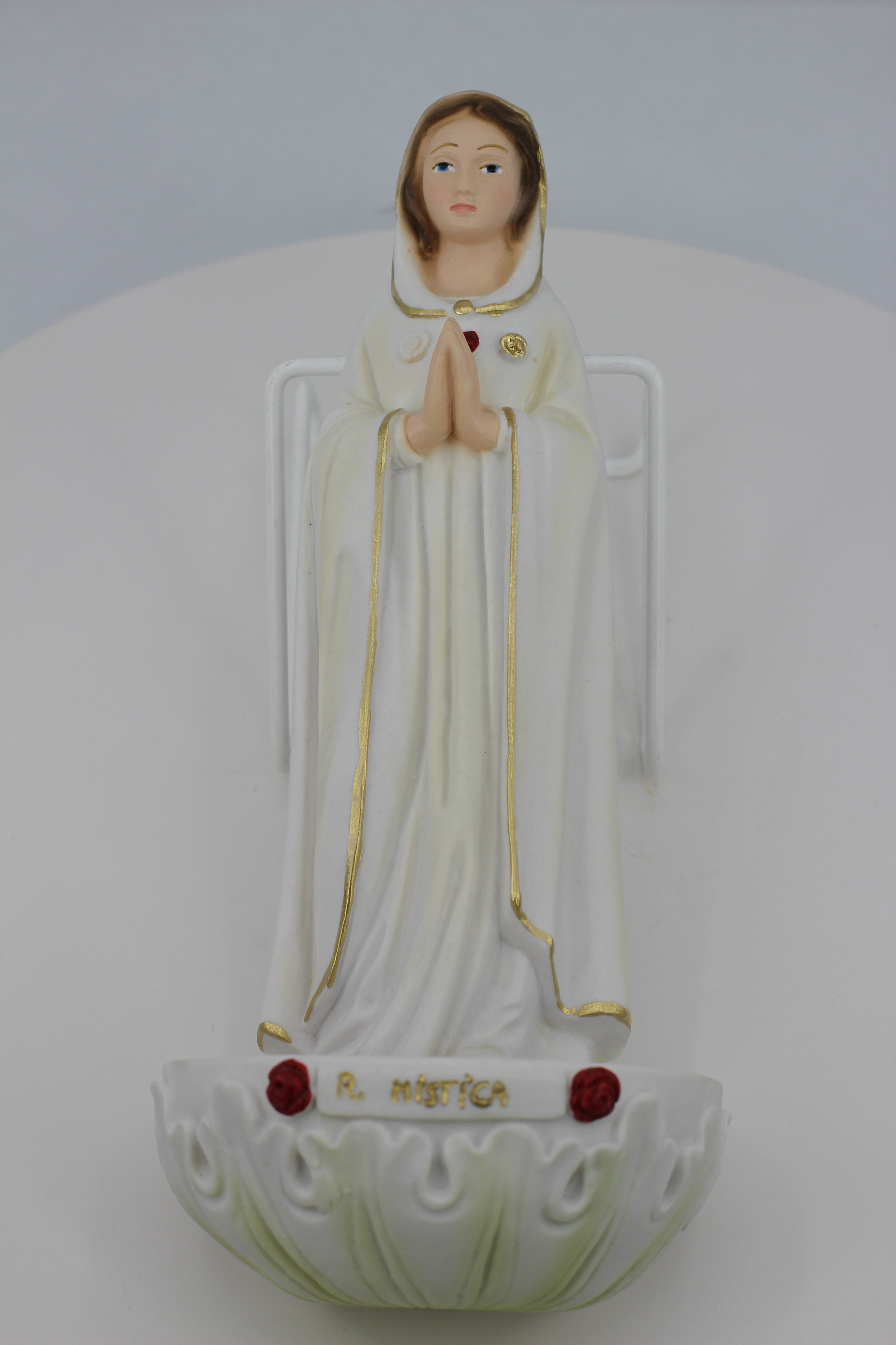 Holy Water font of the Mystic Rose Virgin Mary / Fuente de agua bendita Maria Rosa Mistica