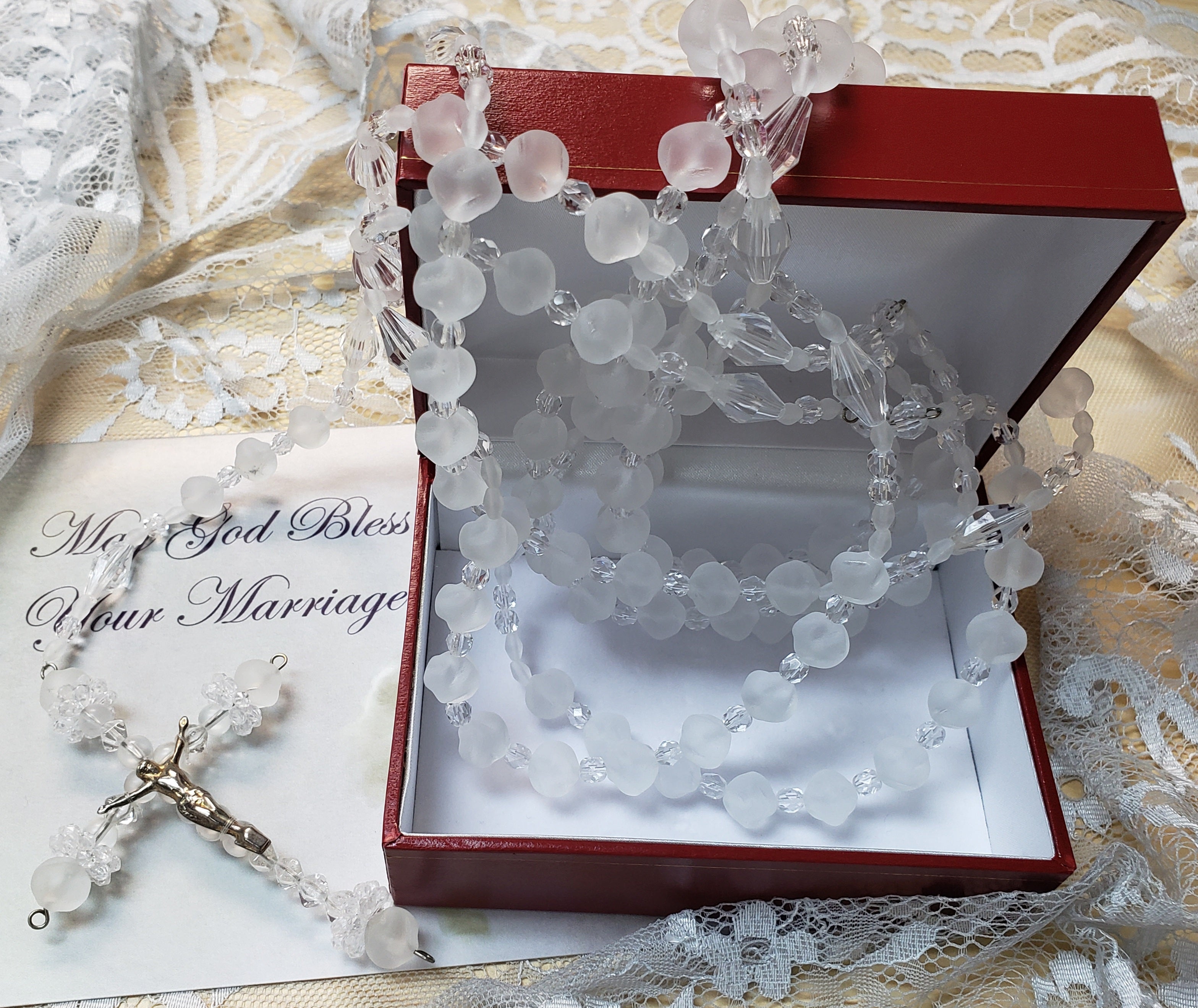 Lasso Wedding Rosary Crystal - Rosario de Bodas Cristal