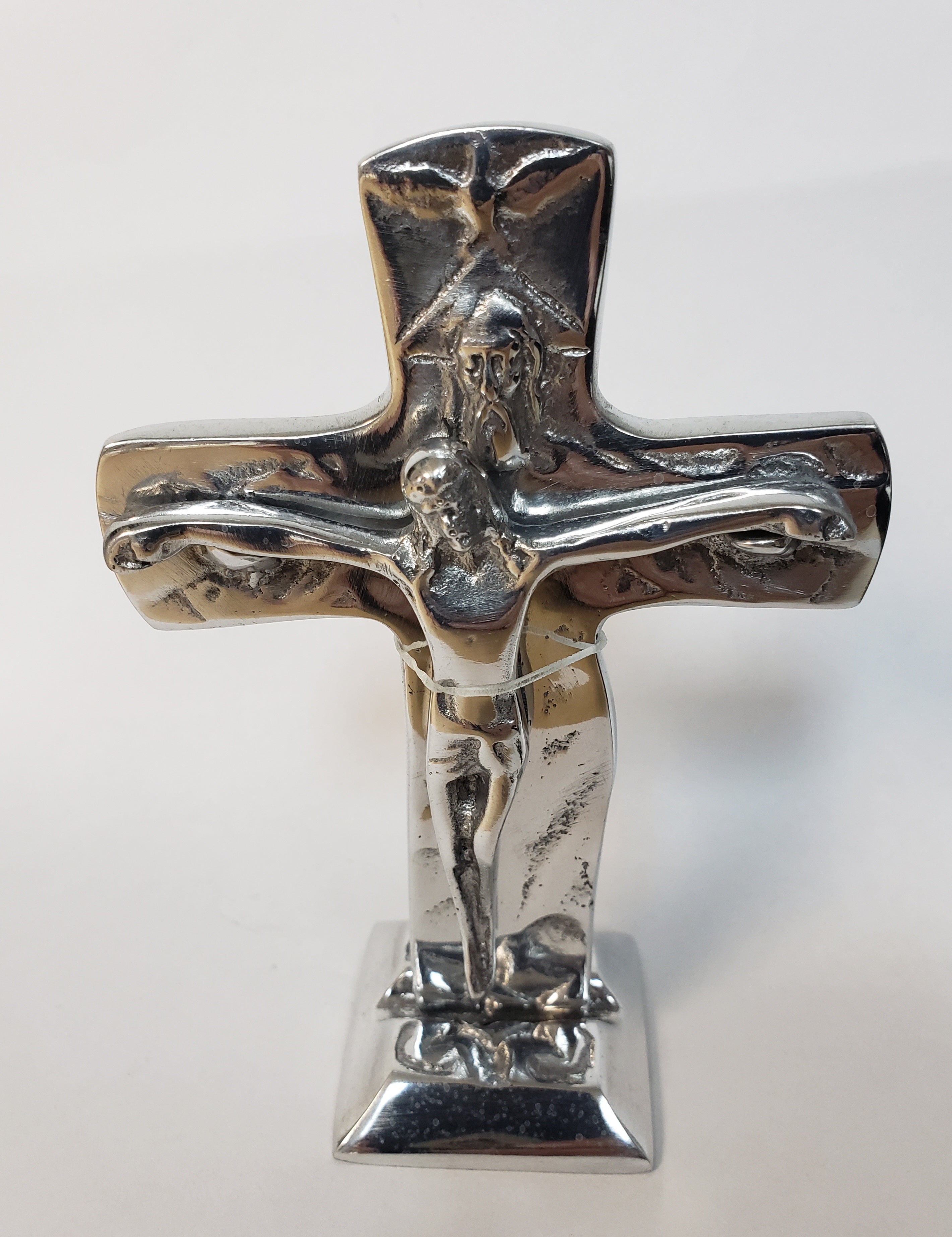 Pewter Trinity Crucifix with God Father Son and Holy Spirit