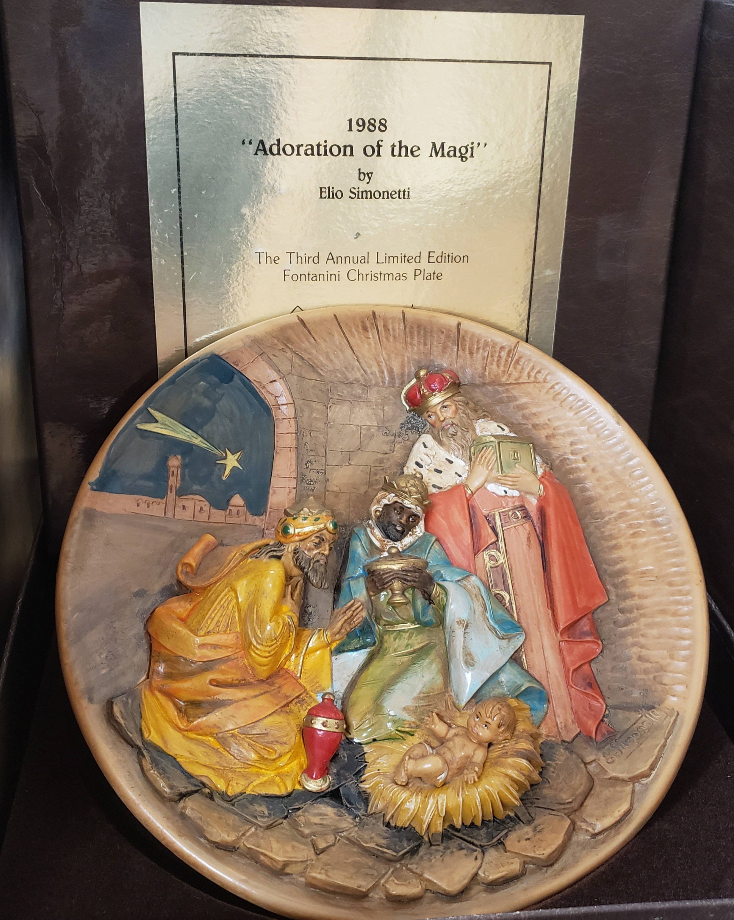 Fontanini limited edition Nativity plate