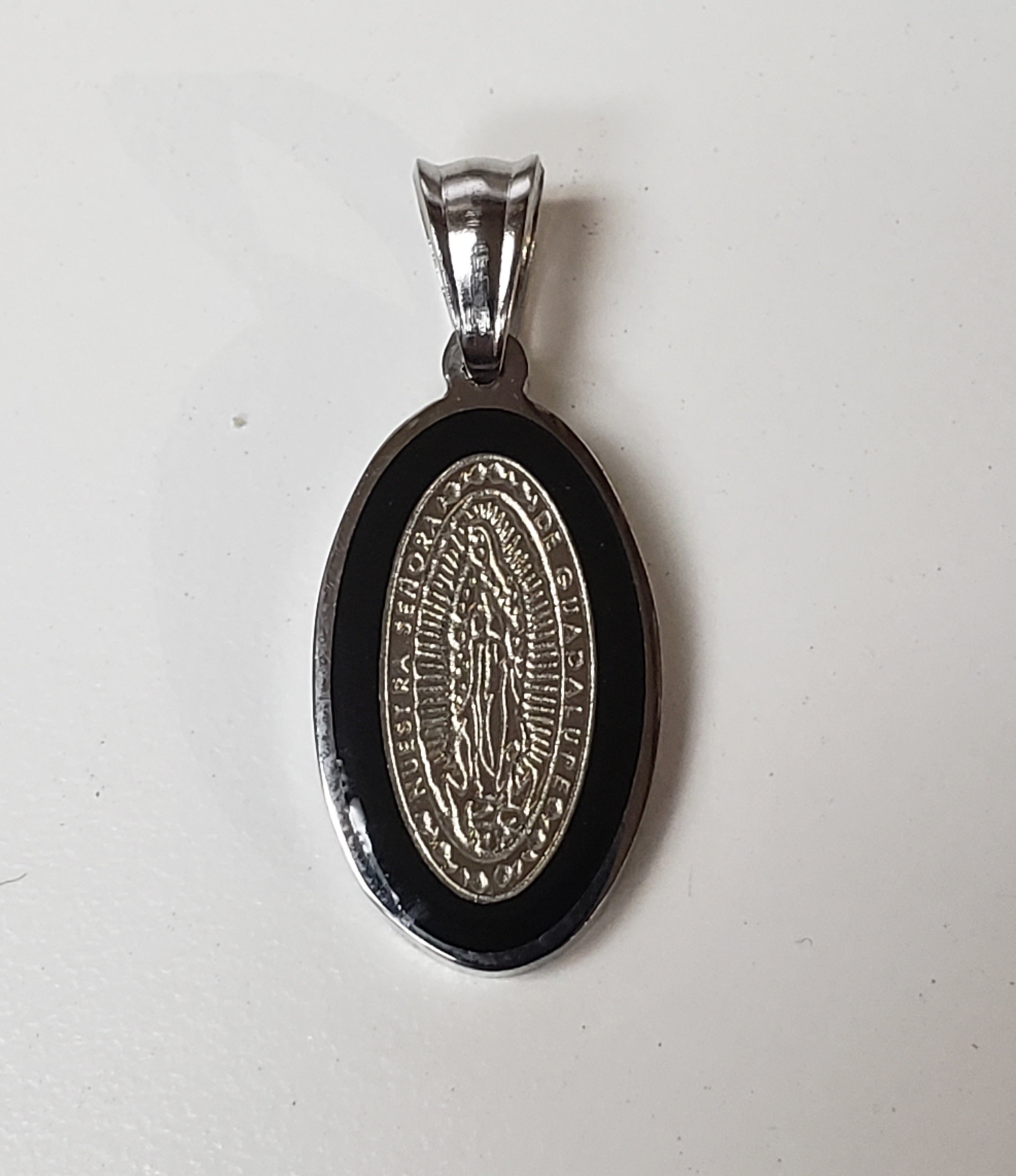 Our Lady of Guadalupe Enamel Color Medal- Stainless Steel