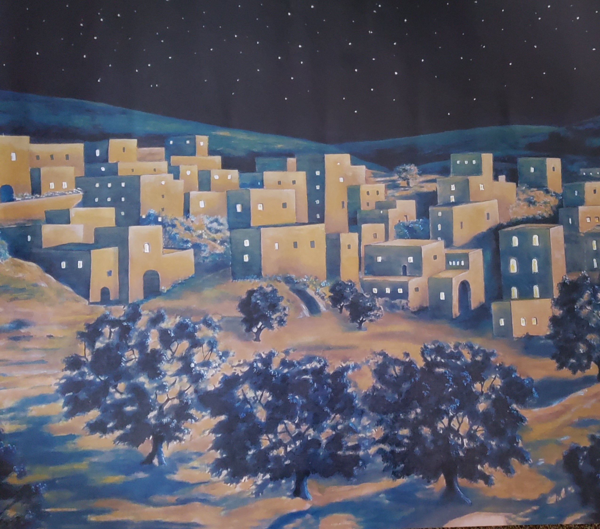 Nativity scene setting, 1 Pageant Backdrop and 5 Paper Roll 27" X 39"