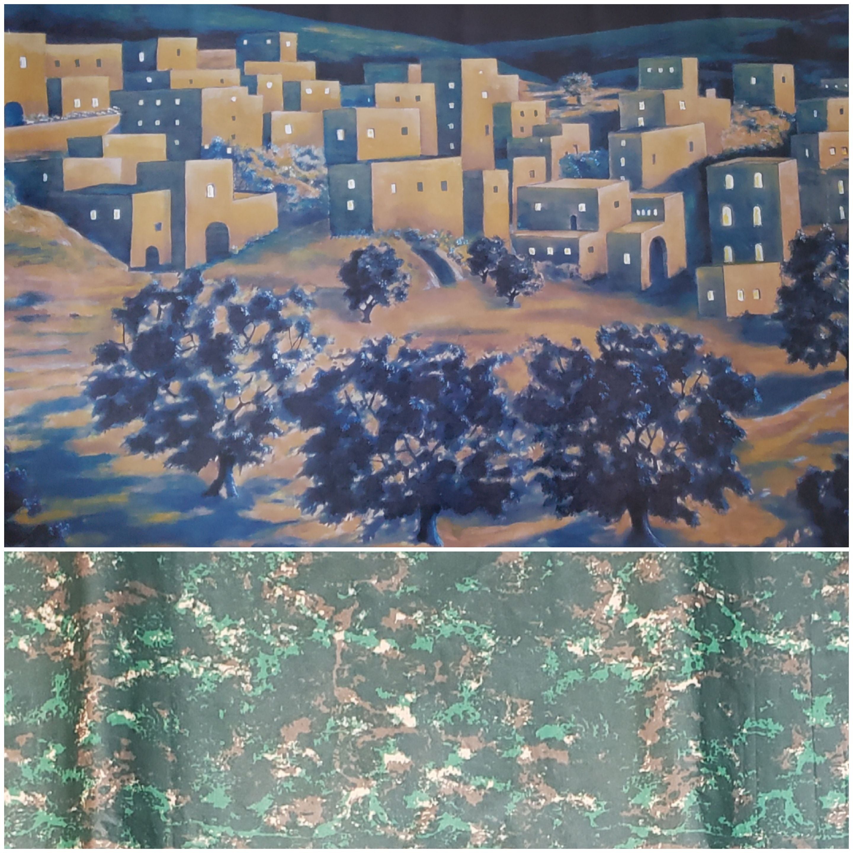 Nativity scene setting, 1 Pageant Backdrop and 5 Paper Roll 27" X 39"