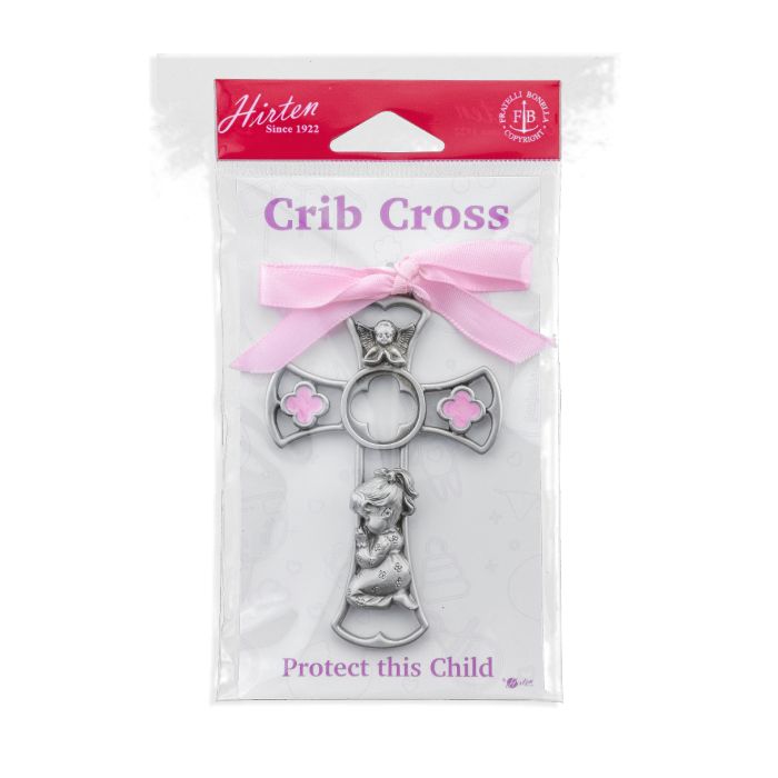 2 3/8" x 3 3/4" Enameled Baby Cross