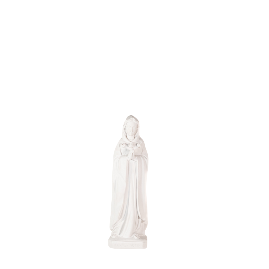 The Faith Gift Shop Mystic Rose Virgin Mary all White Statue- Made in Italy - Our Tuscany Collection - Maria Rosa Mistica Blanca