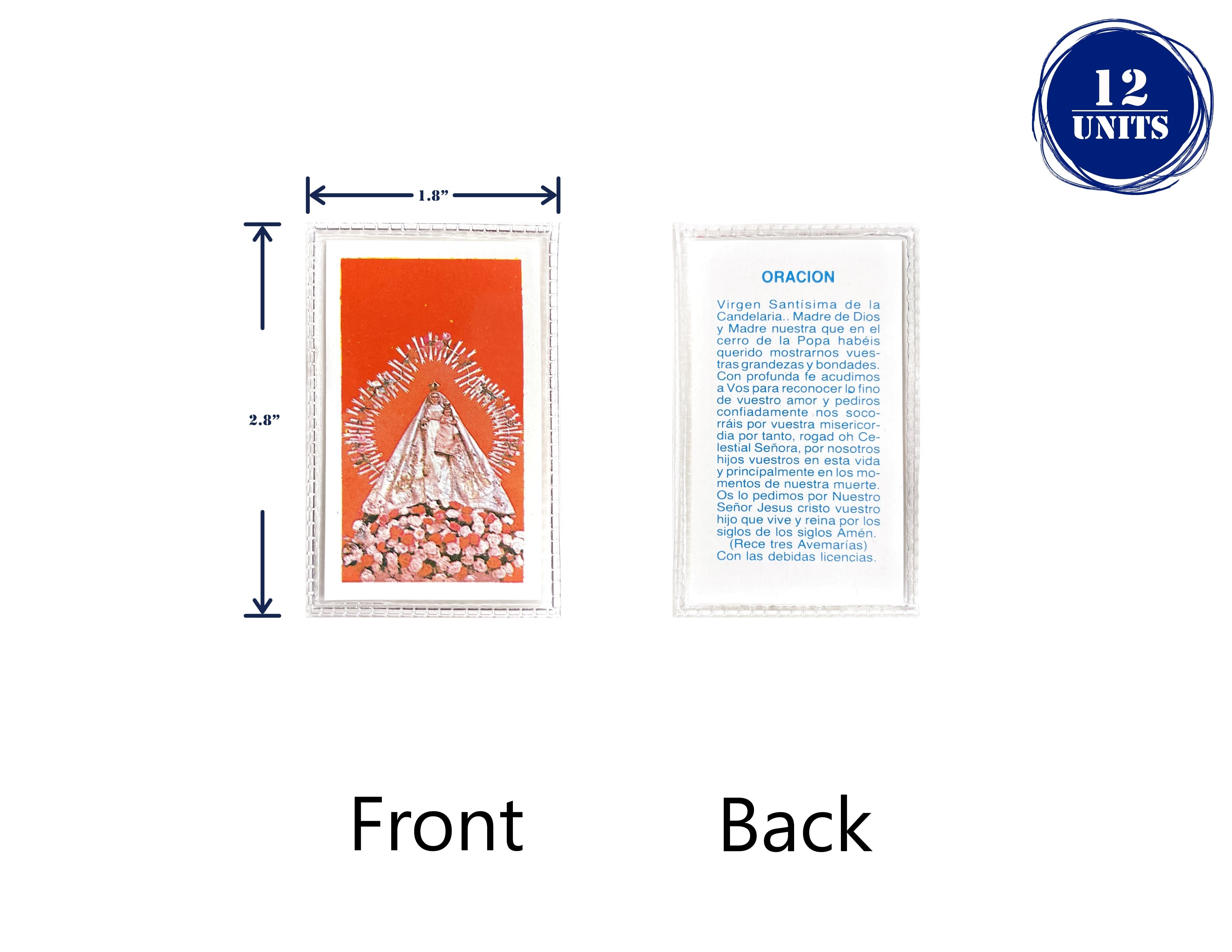 Estampas Catolicas Plastificadas en español