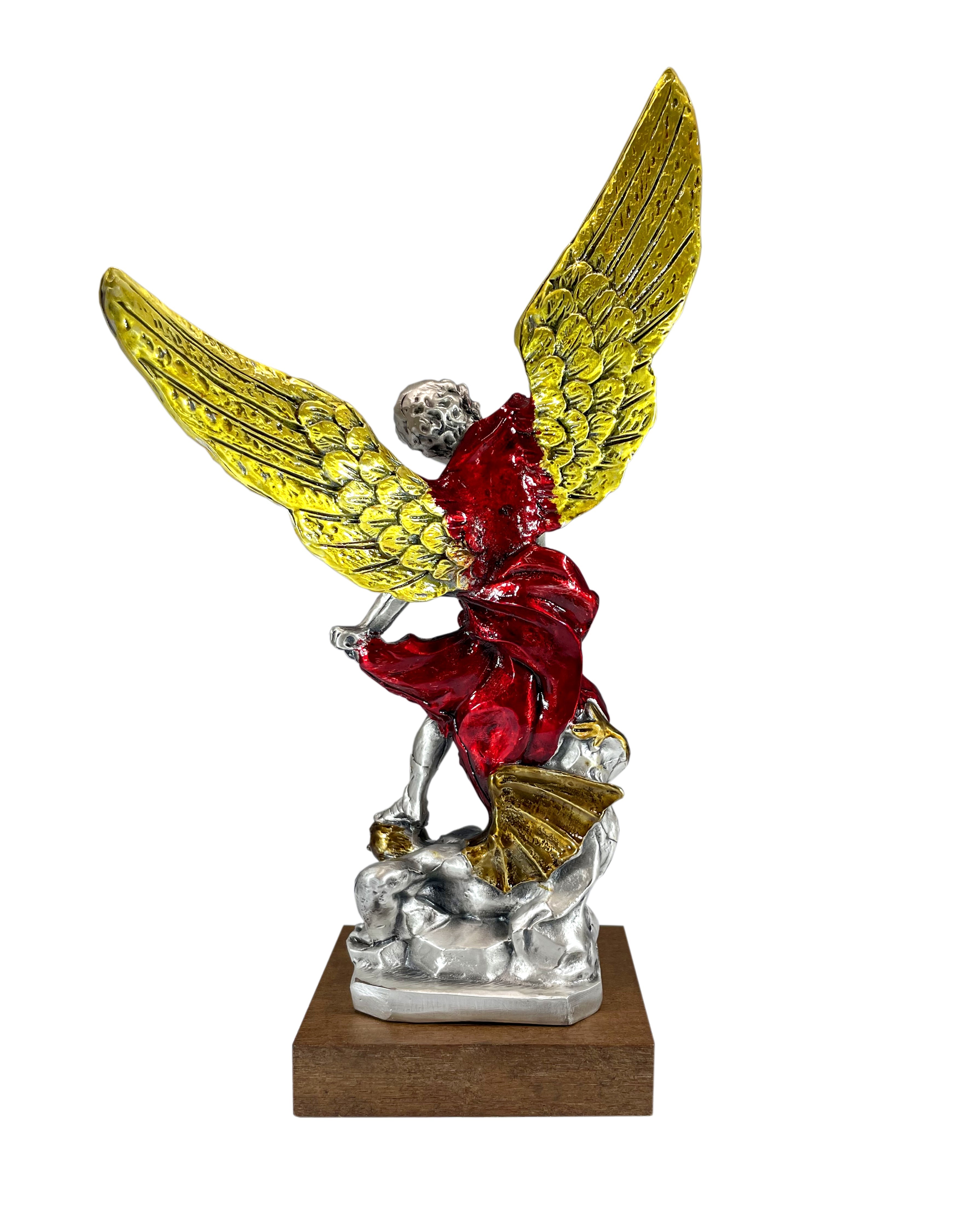 Religious statue of Saint Michael make in Pewter 12" height