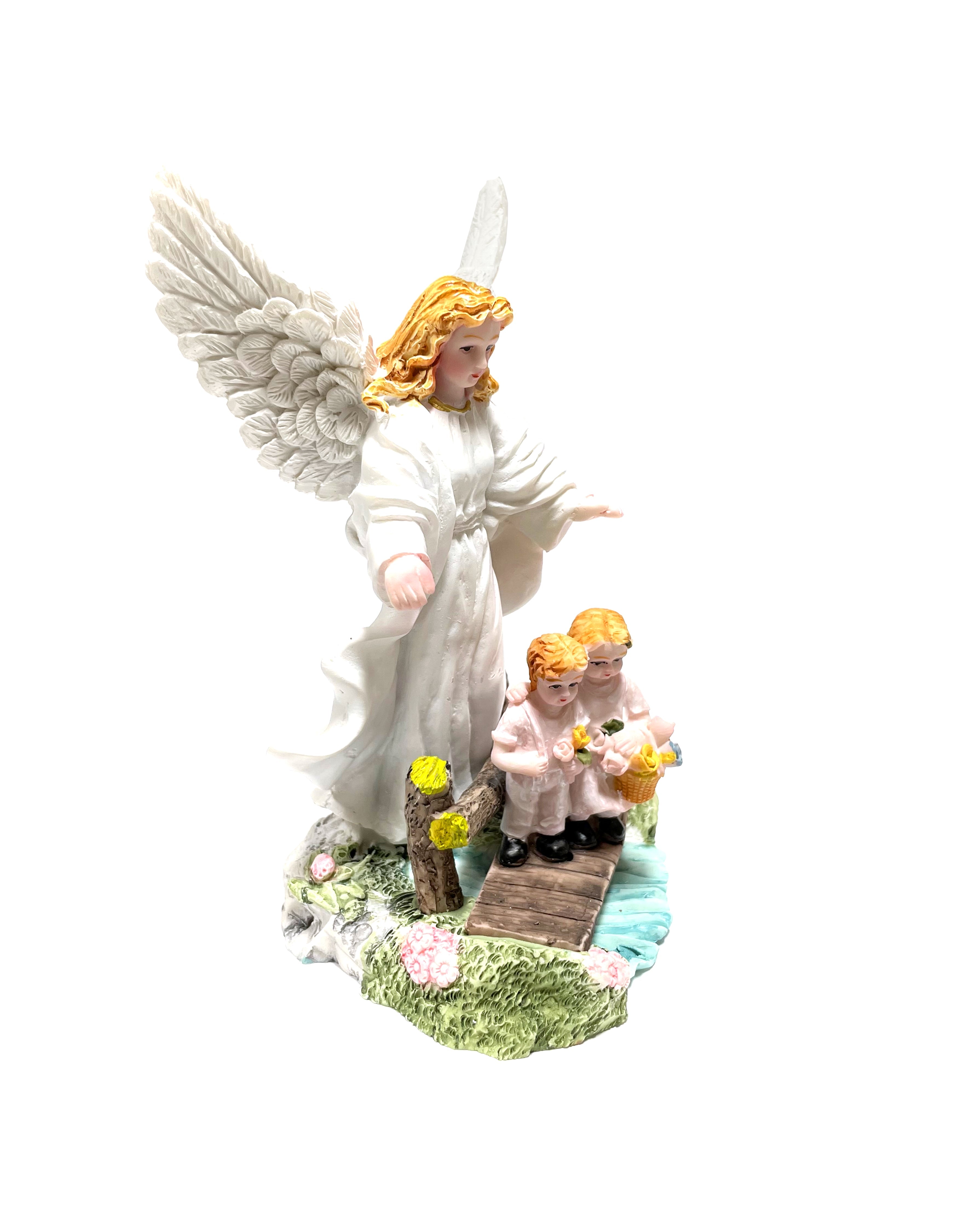 Religious statue of the Guardian Angel 5" height