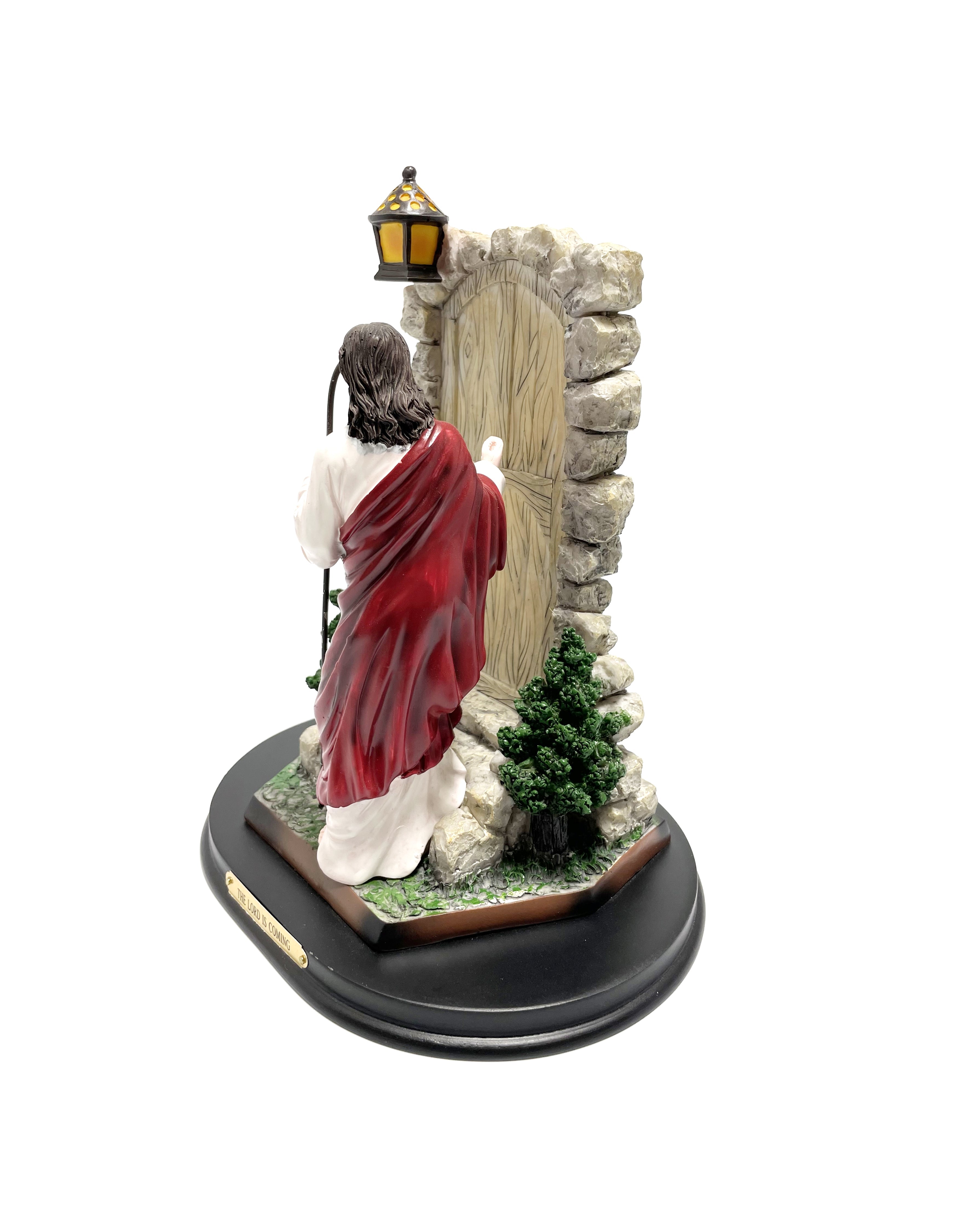 Religious statue of Jesus knocking on the door 12" height