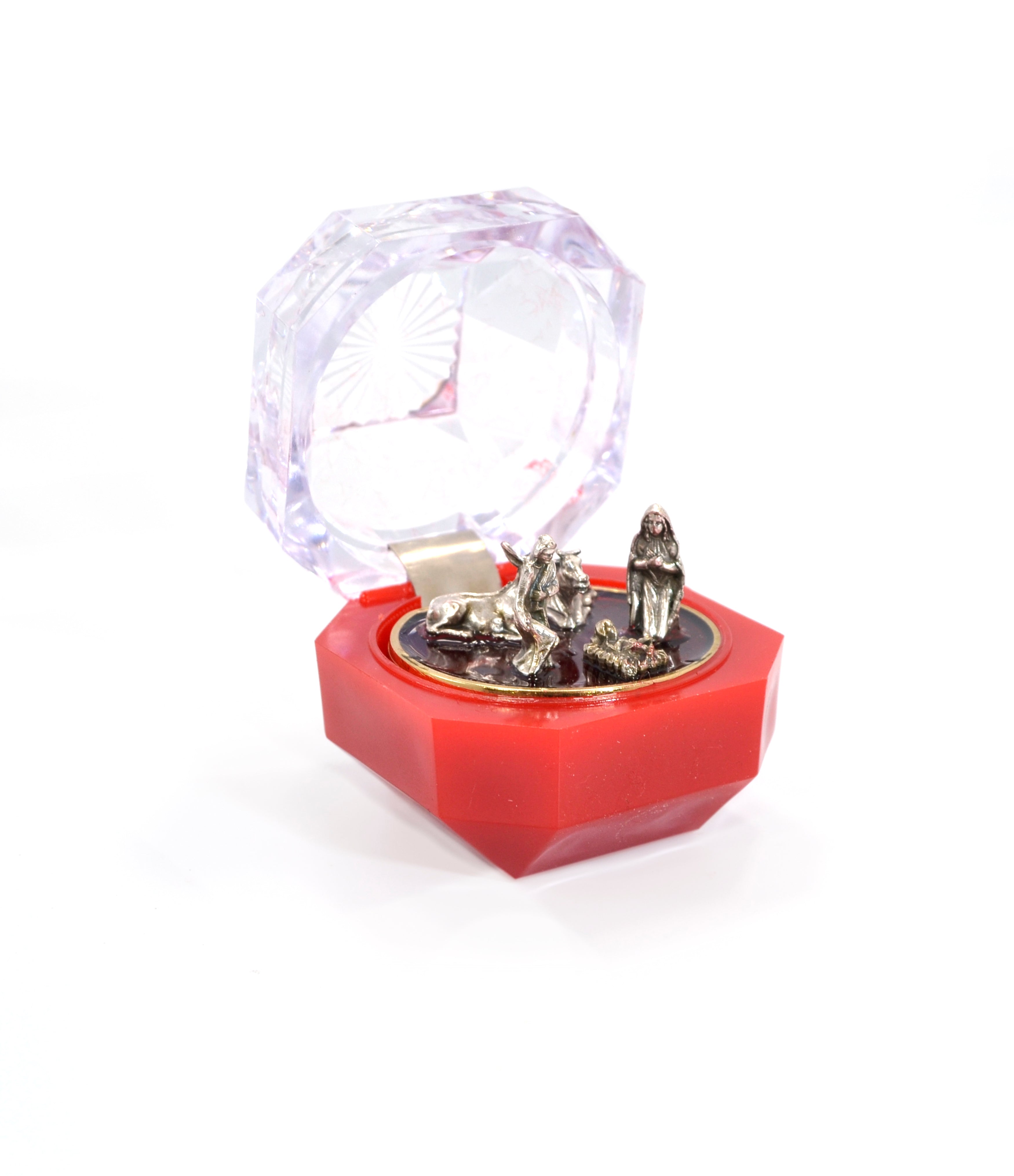 Five pieces tiny Nativity set in gift box