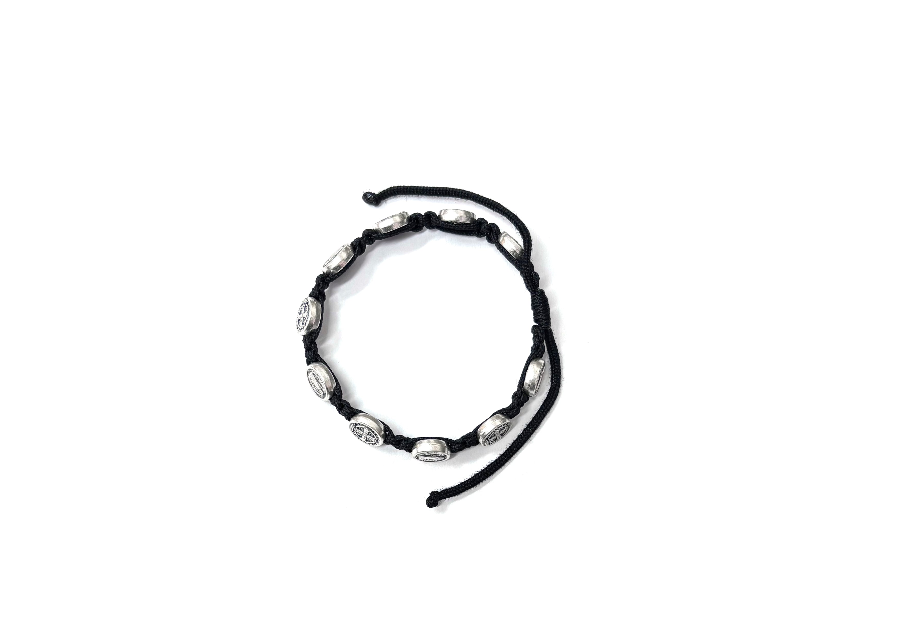 Saint Benedict cord and medals bracelet