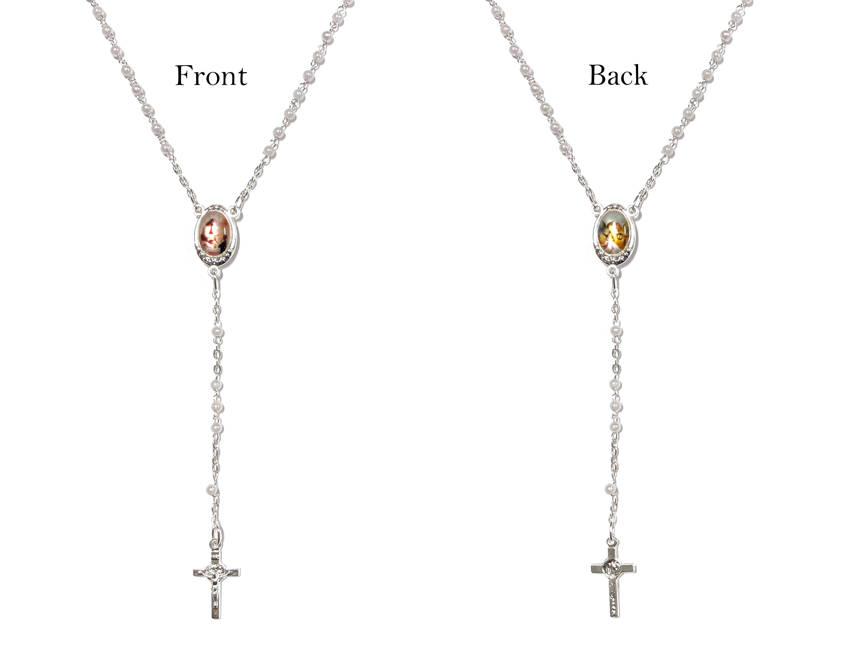 Pearl communion rosary for girls and boys
