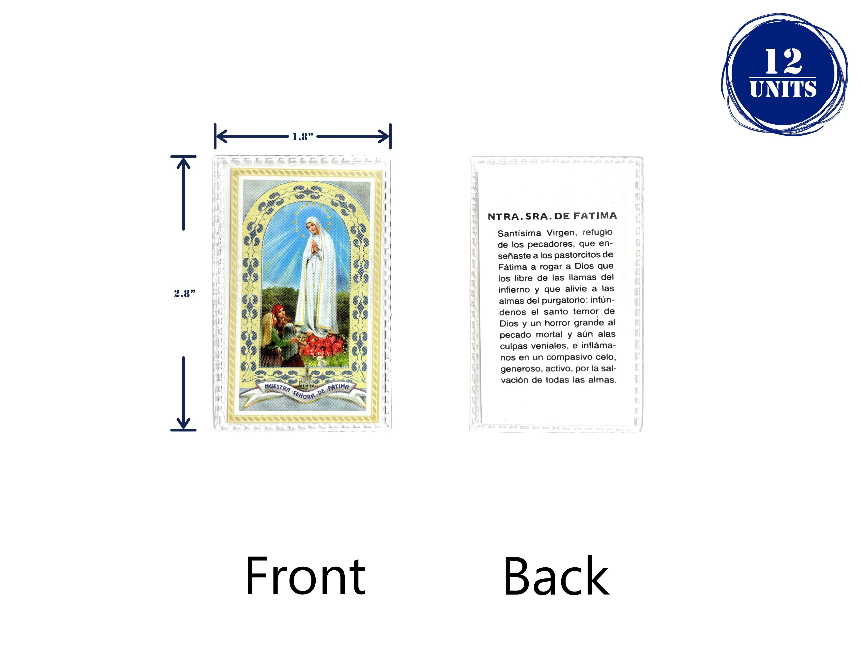 Estampas Catolicas Plastificadas en español