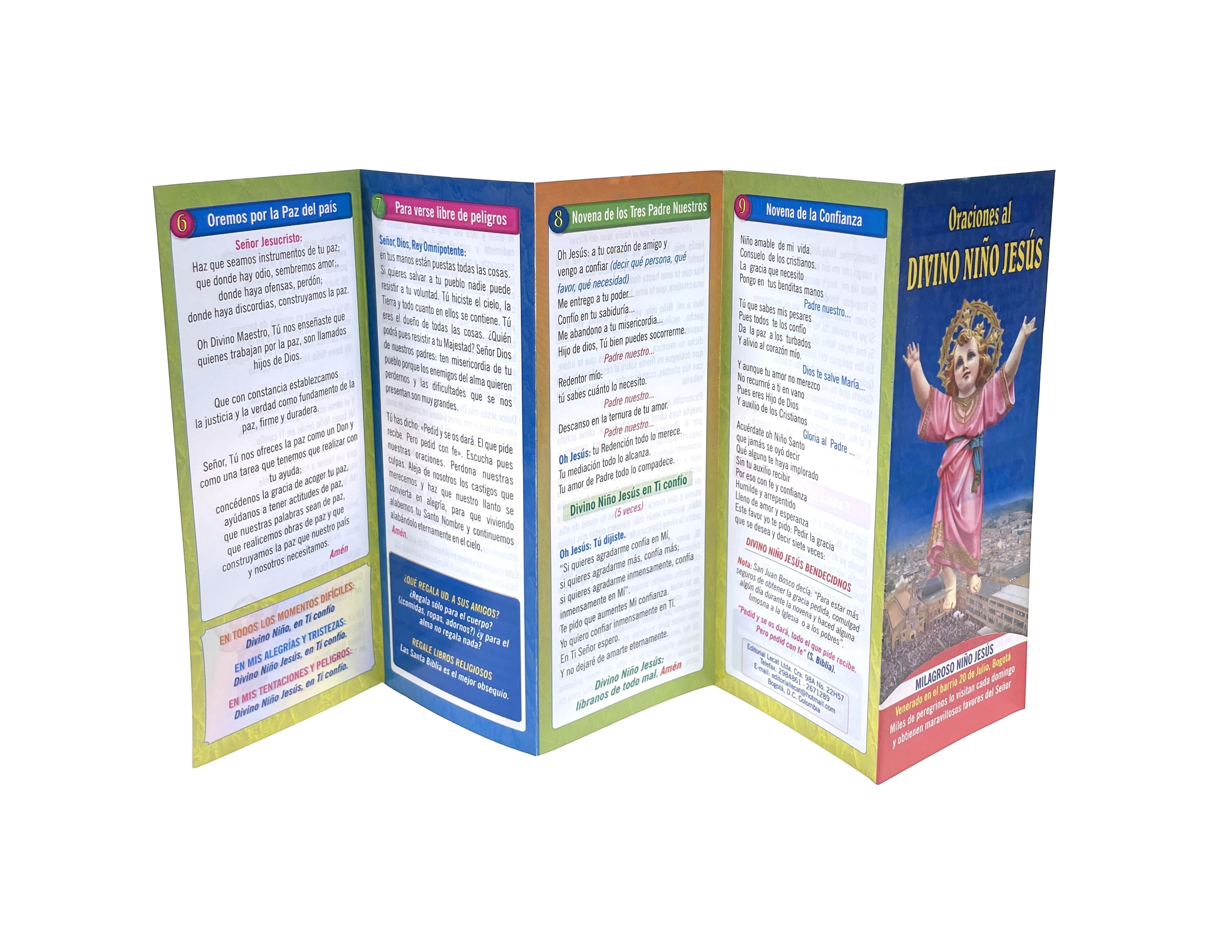 Plegable Oraciones al Divino Niño Jesús
