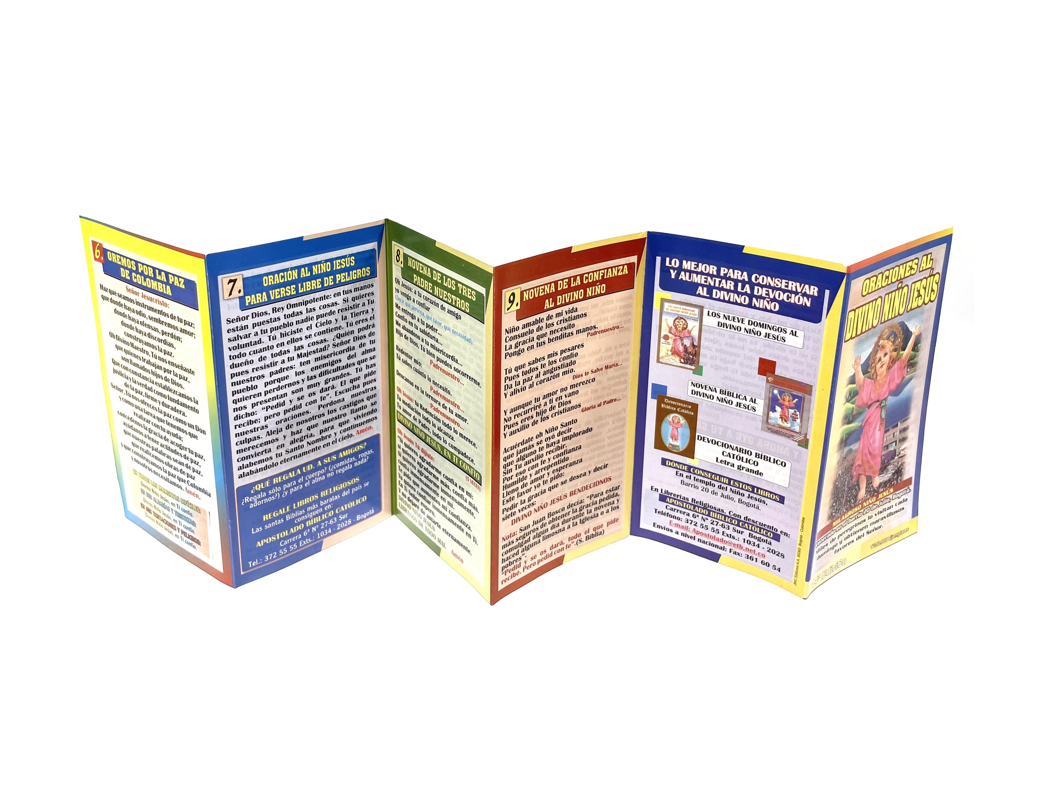 Plegable Oraciones al Divino Niño Jesús