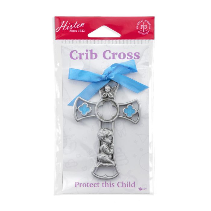 2 3/8" x 3 3/4" Enameled Baby Cross