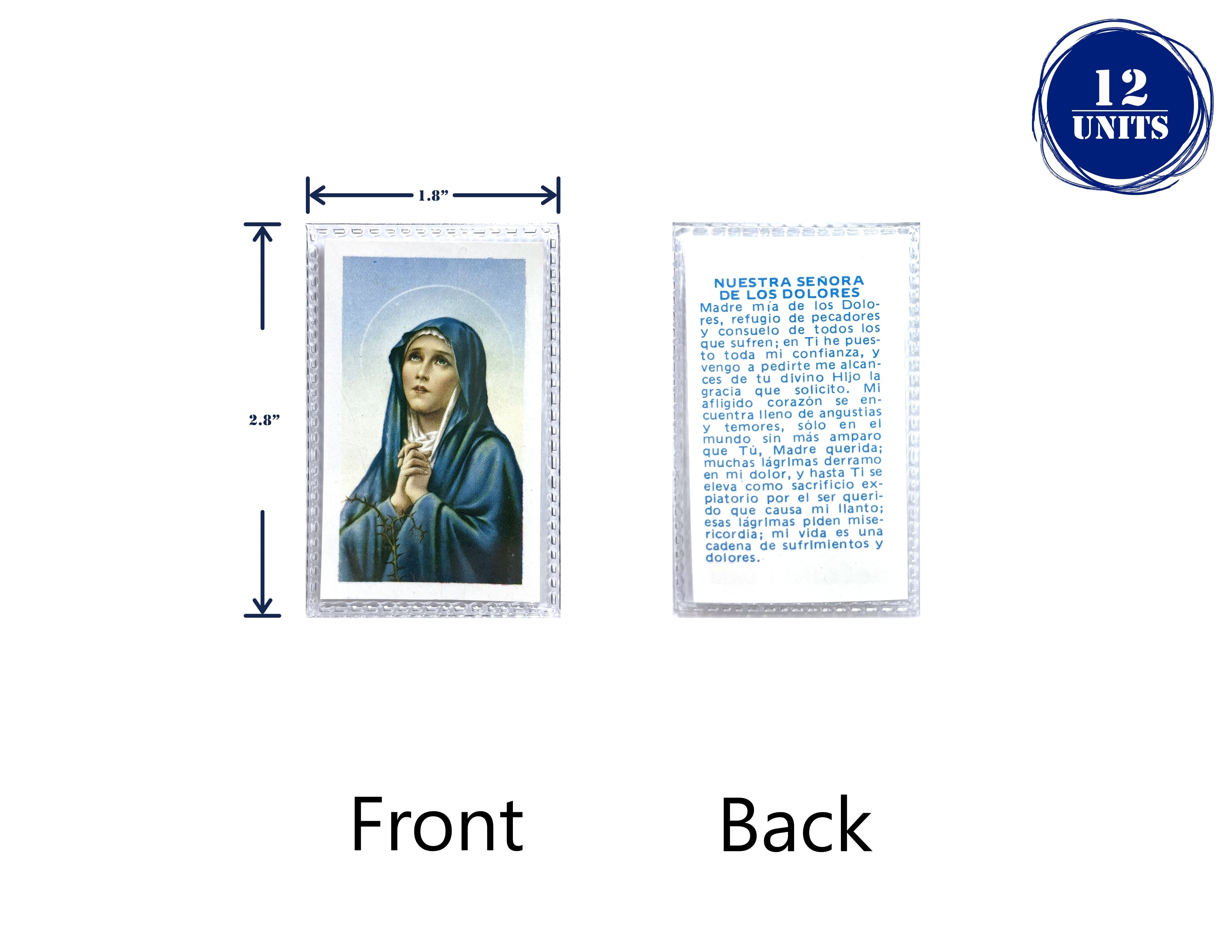 Estampas Catolicas Plastificadas en español