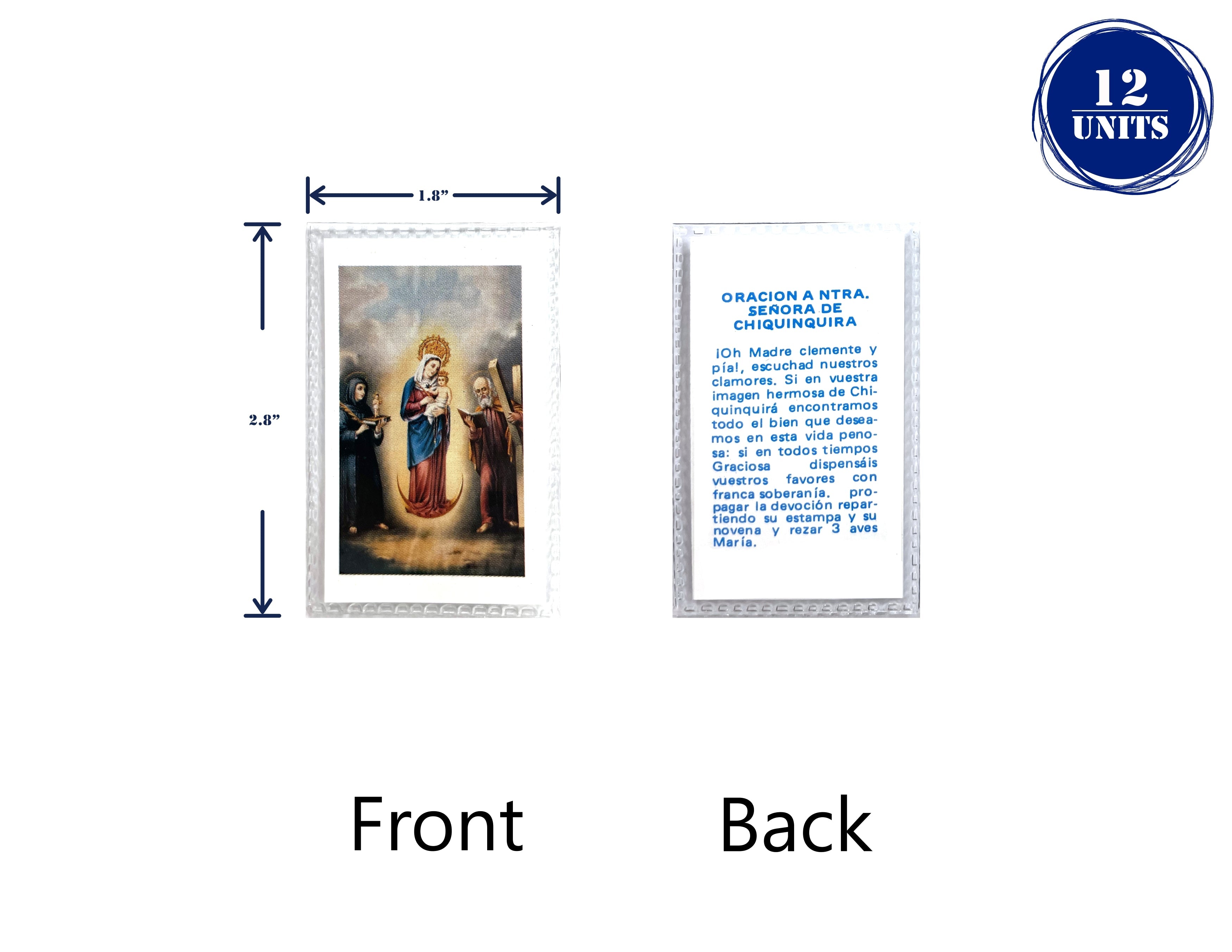 Estampas Catolicas Plastificadas en español