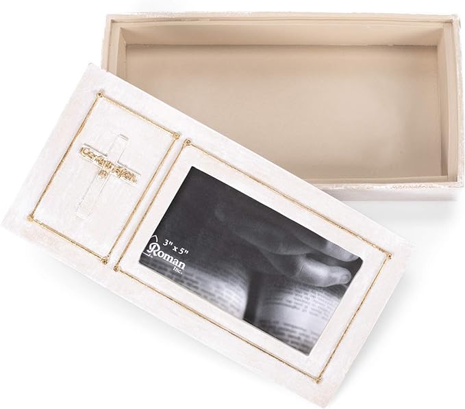 1.75" Confirmation Keepsake Box with Frame (3" x 5" - Photo)