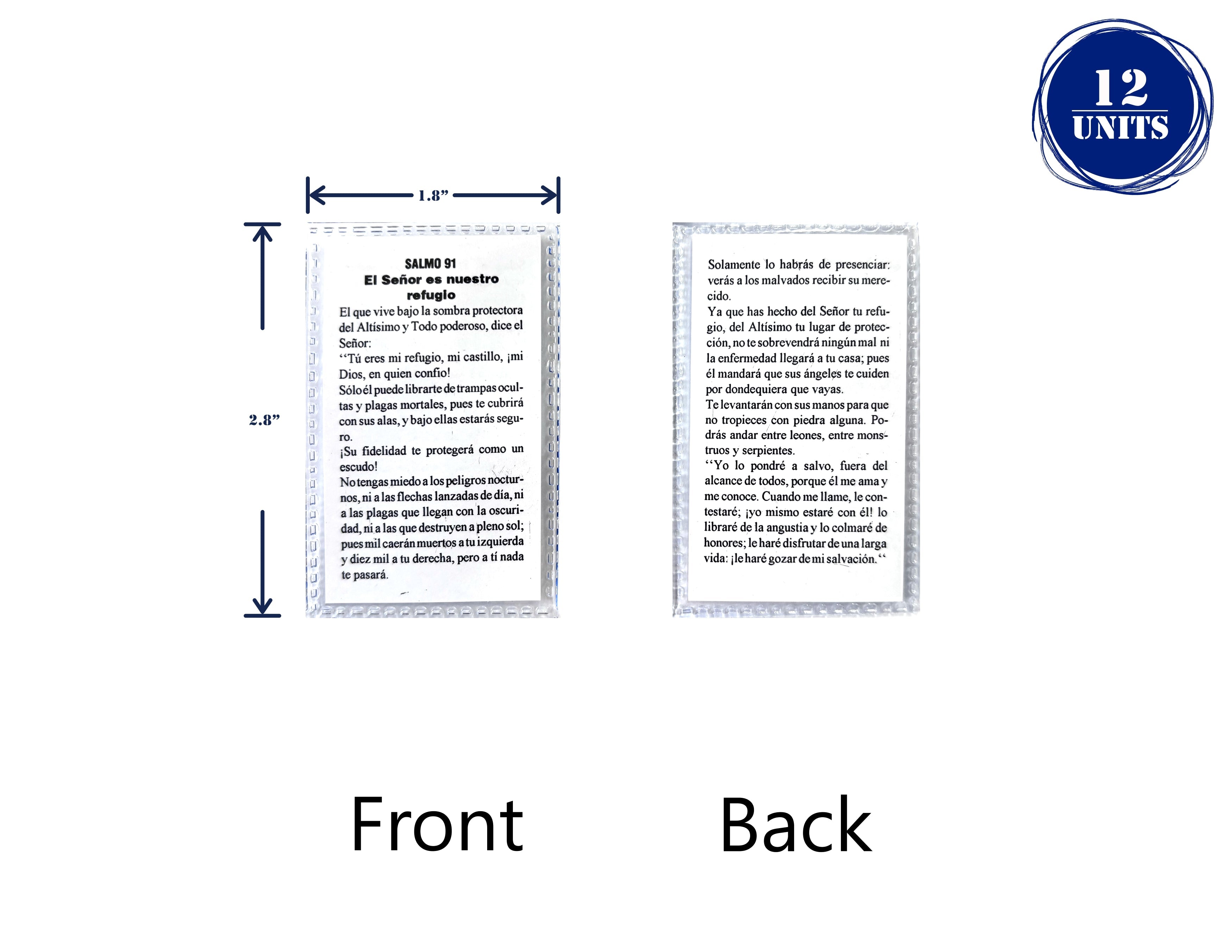 Estampas Catolicas Plastificadas en español