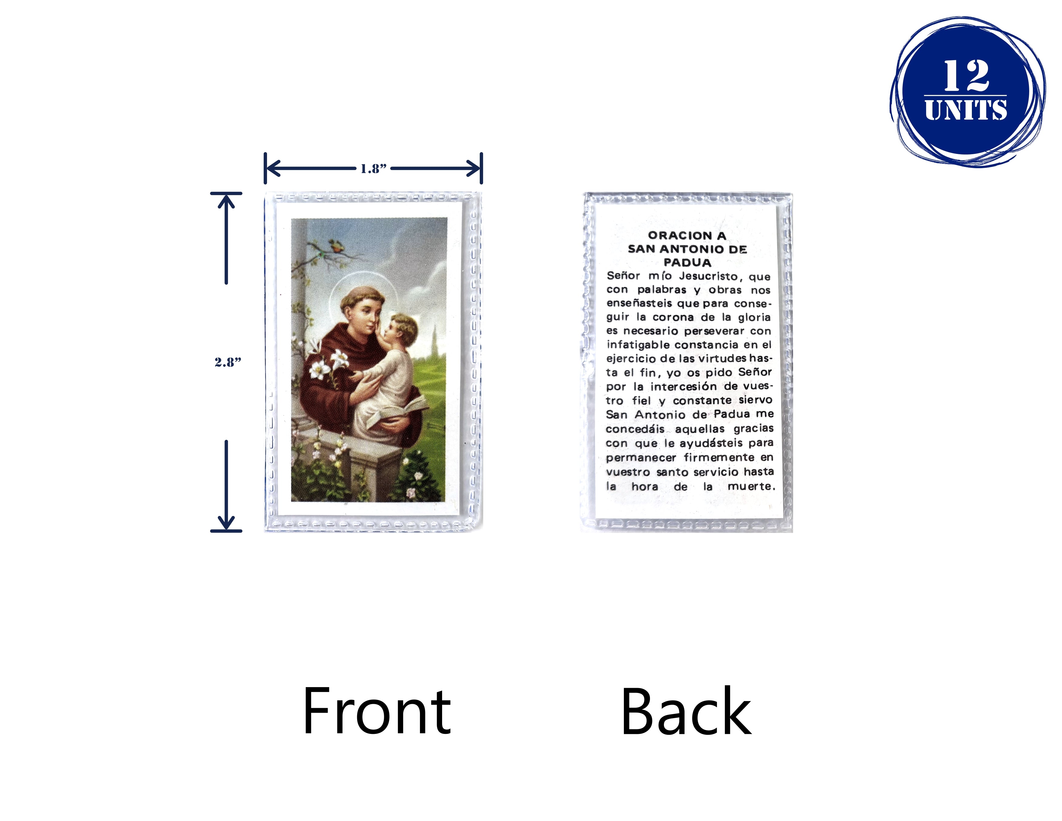 Estampas Catolicas Plastificadas en español