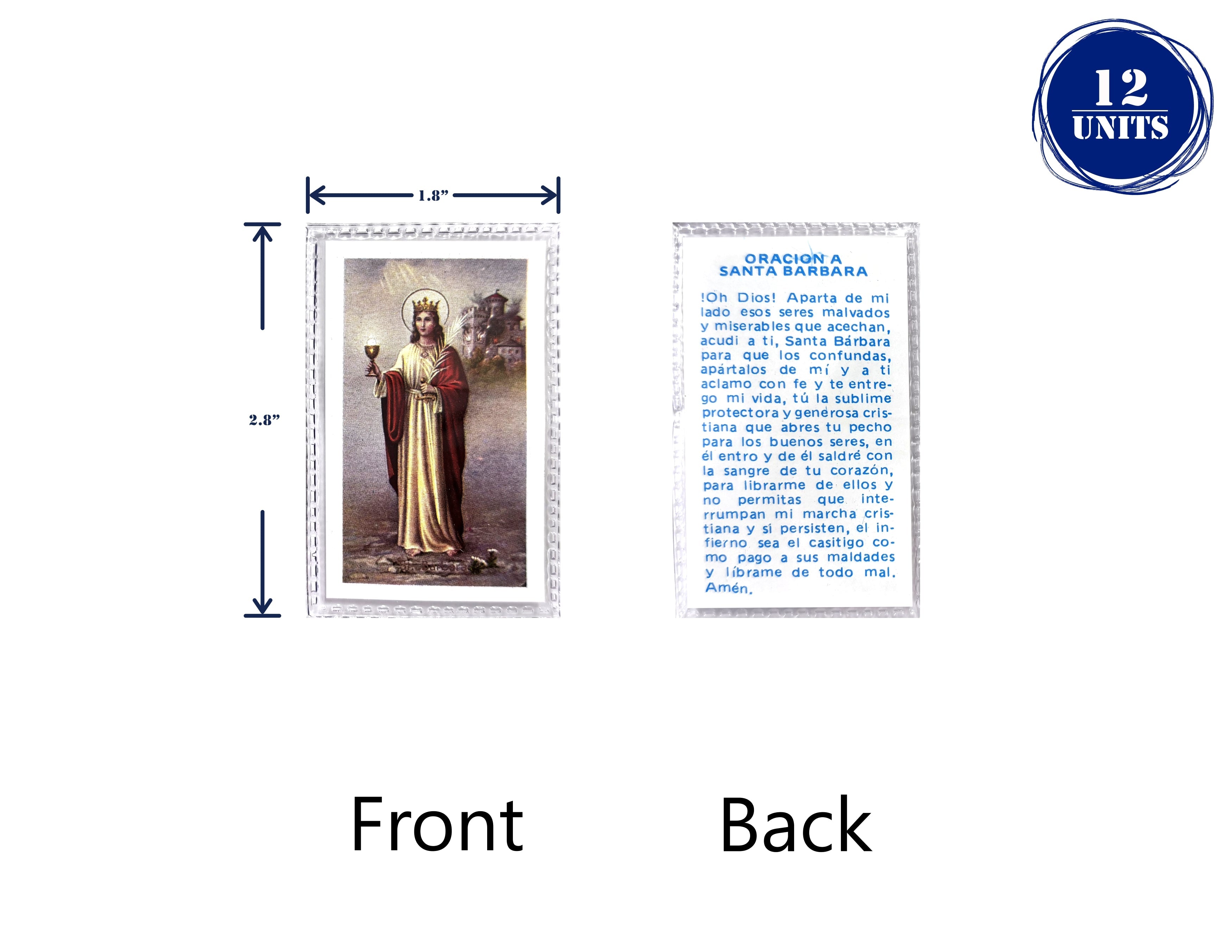 Estampas Catolicas Plastificadas en español