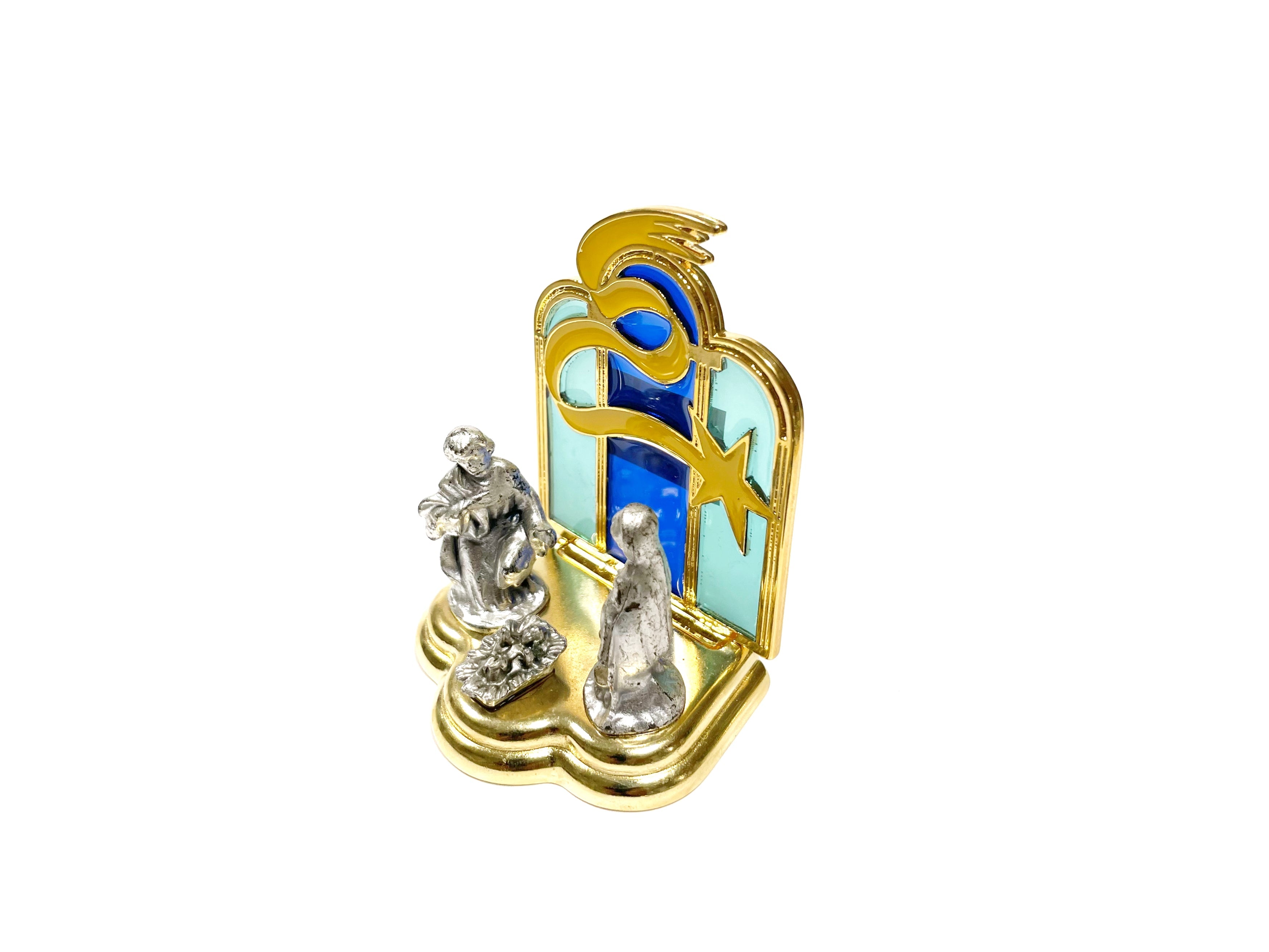 Nativity with a Star and stand stained glass style