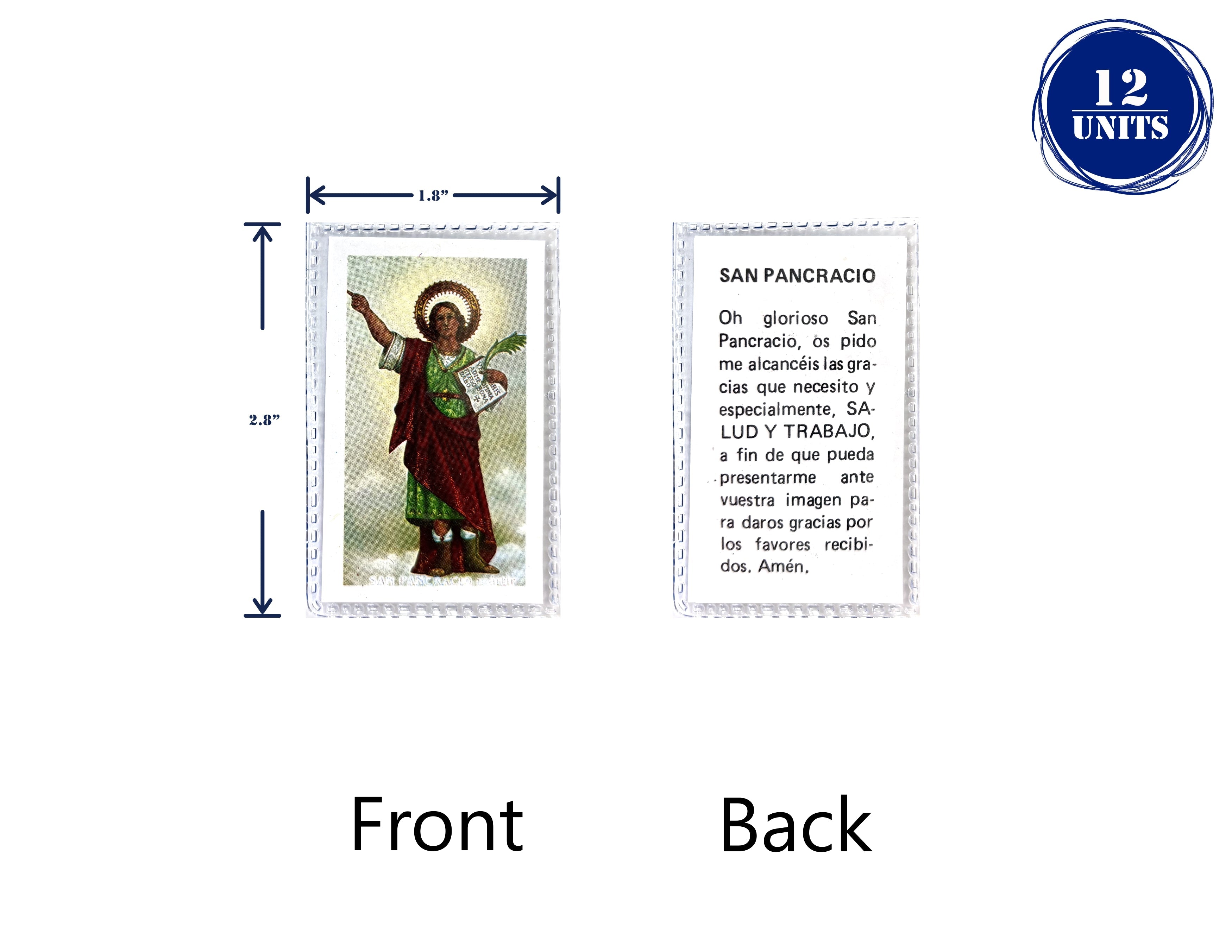 Estampas Catolicas Plastificadas en español