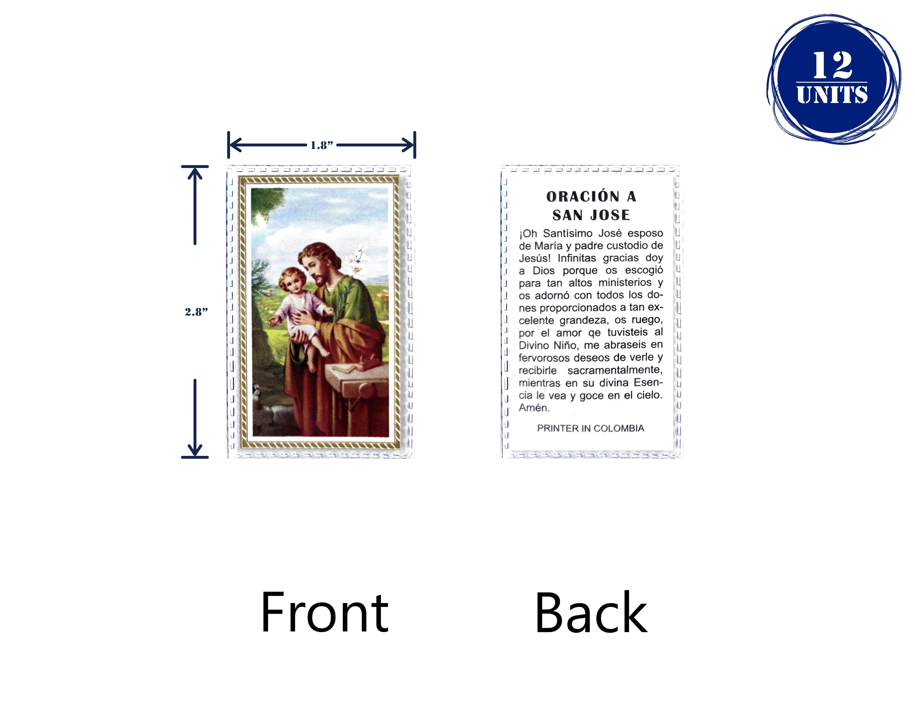 Estampas Catolicas Plastificadas en español