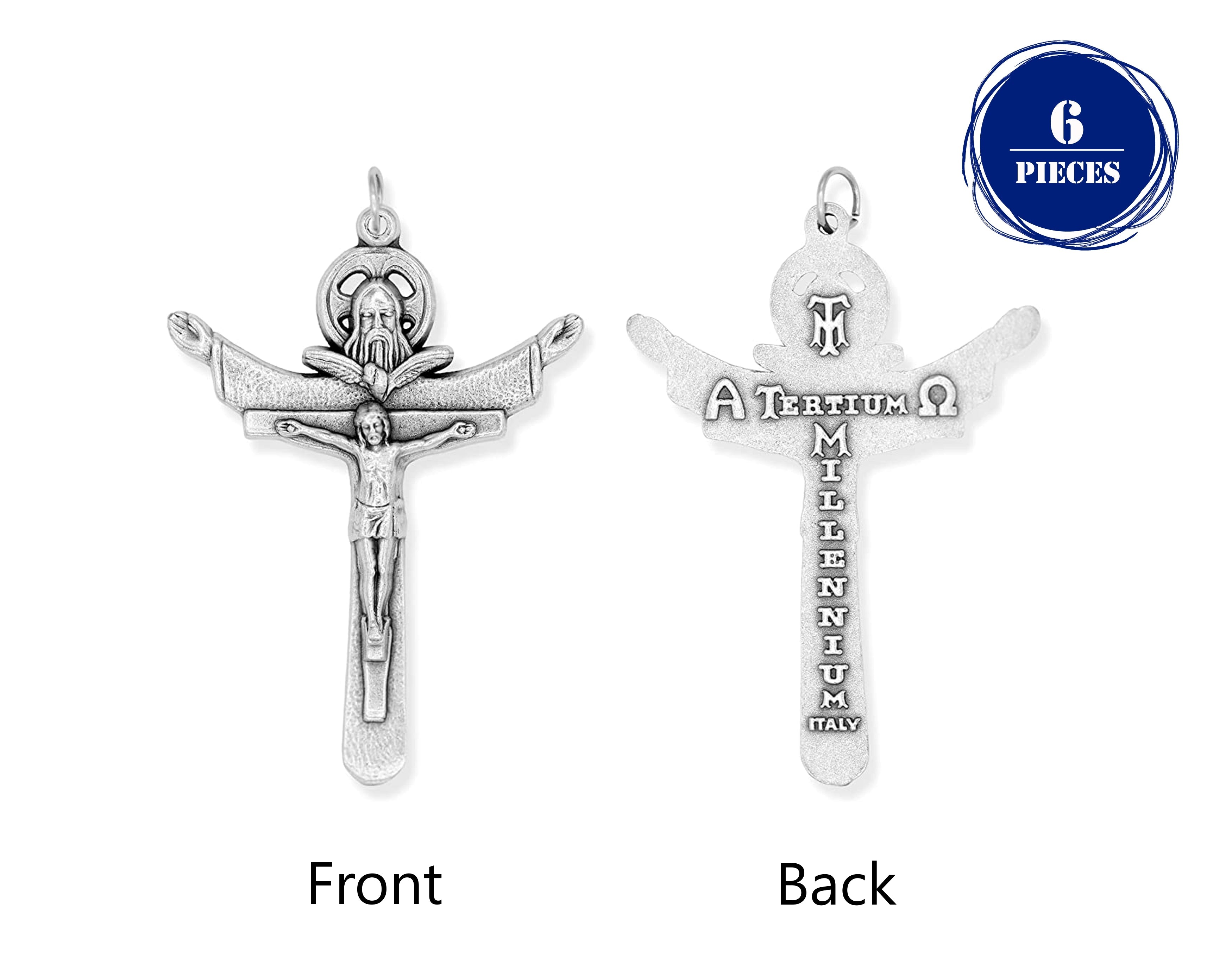 Holy Trinity Tertium Millenium Crucifix 1" & 2"